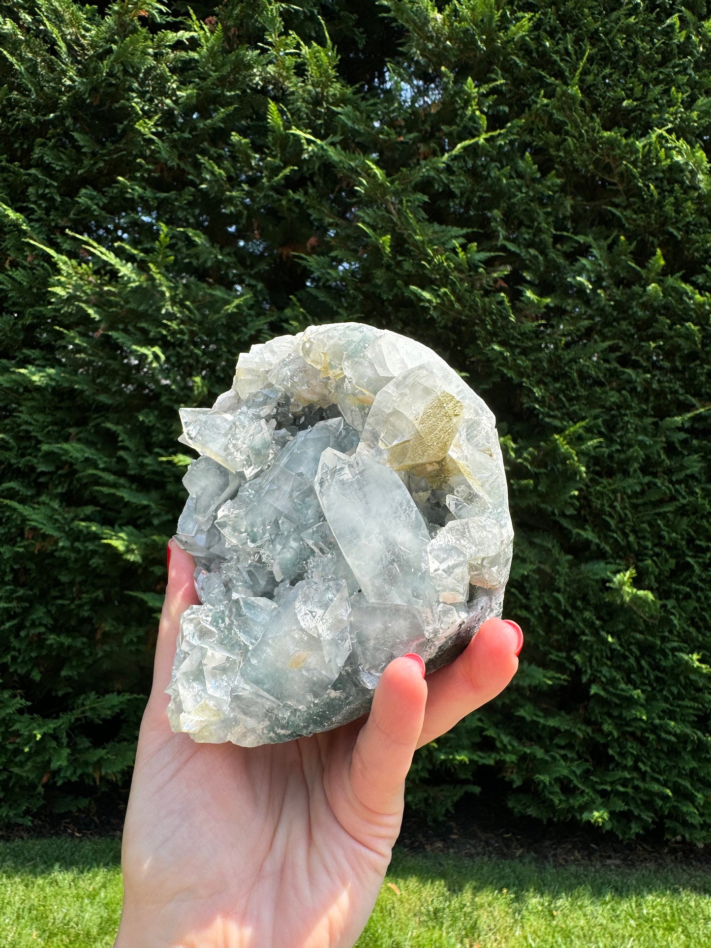 High Quality Diamond Apophyllite & Blue Chalcedony Specimen