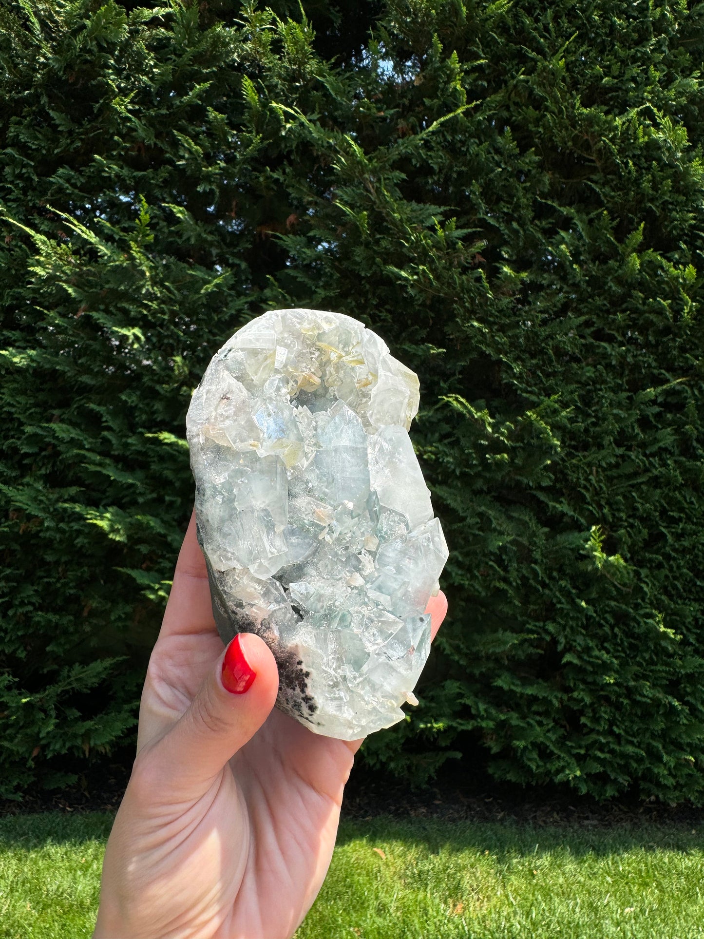 High Quality Diamond Apophyllite & Blue Chalcedony Specimen