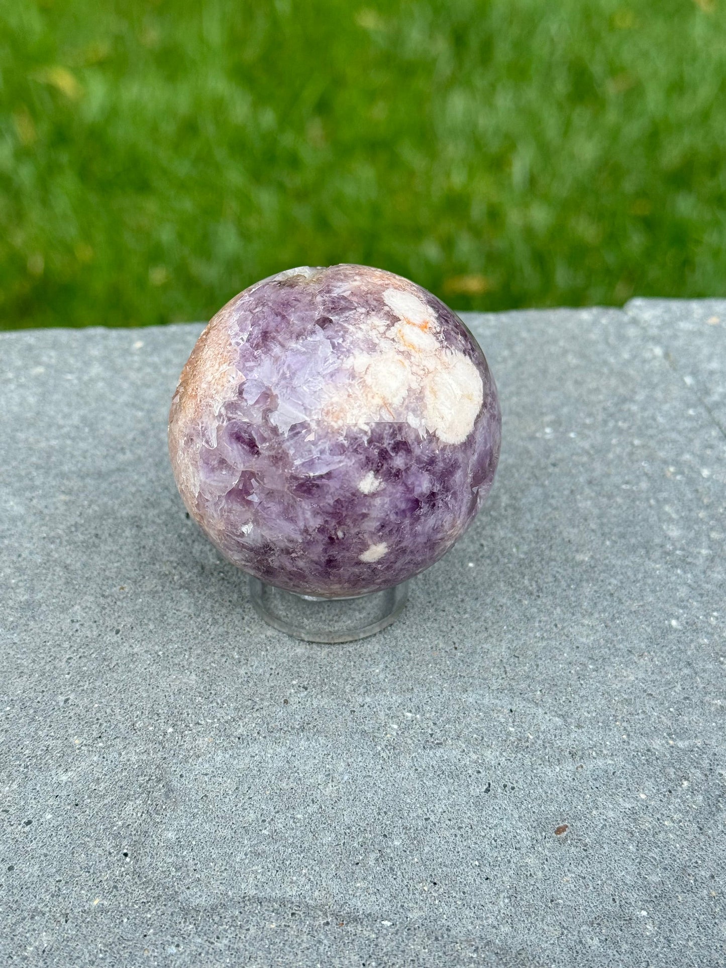 Druzy Amethyst & Flower Agate Sphere
