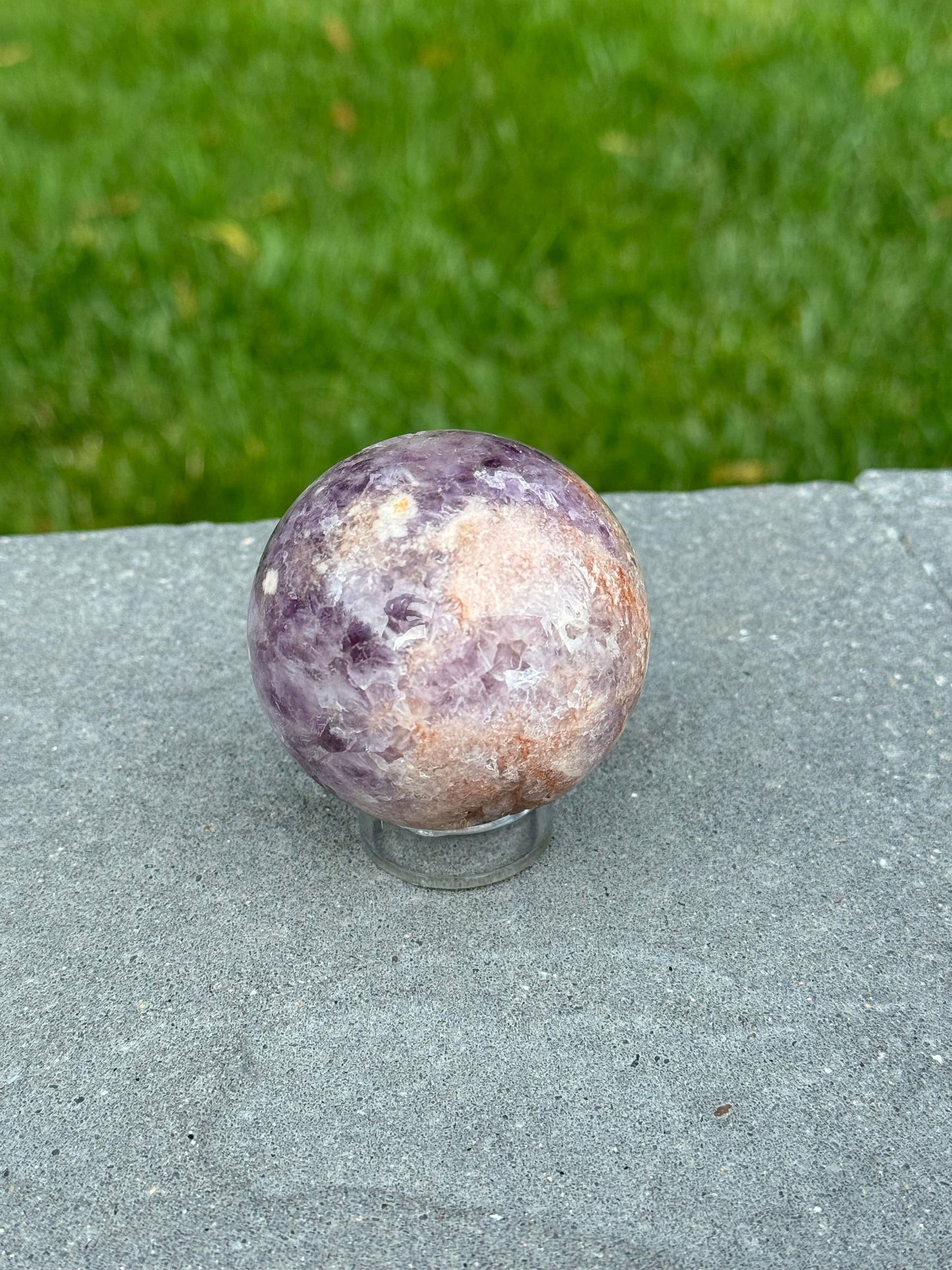 Druzy Amethyst & Flower Agate Sphere