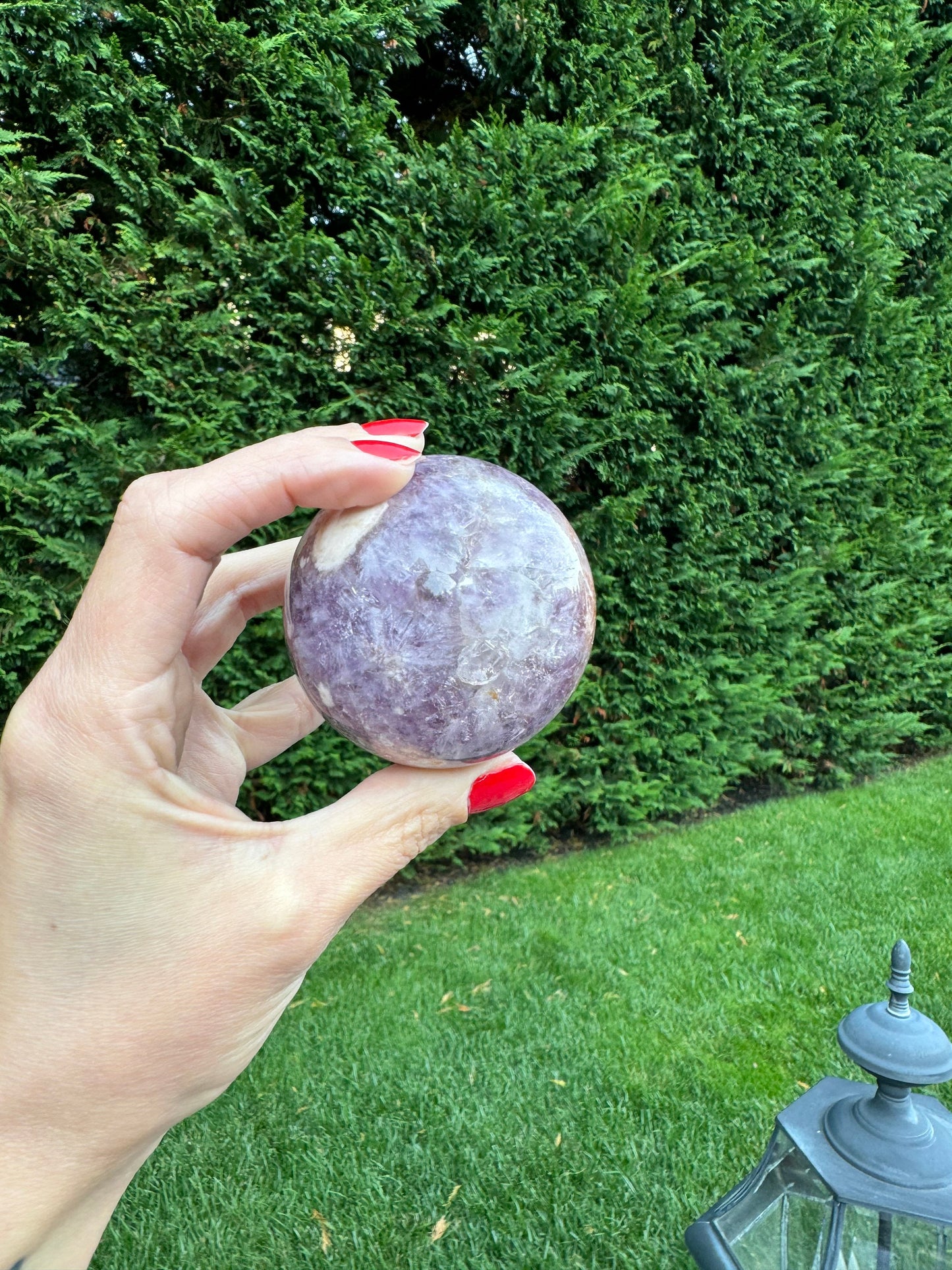 Druzy Amethyst & Flower Agate Sphere