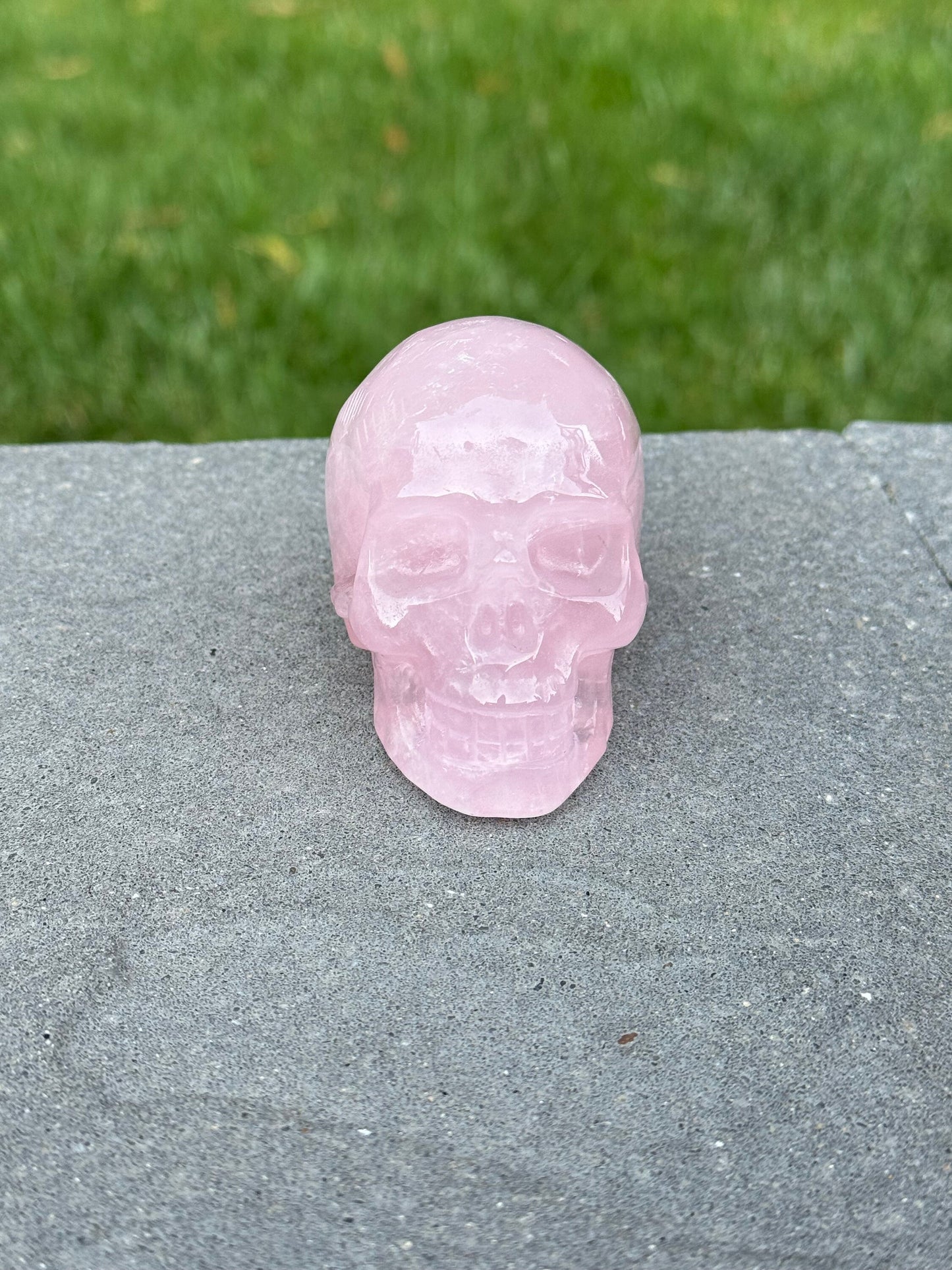 Rose Quartz Skull Carving (2.25")