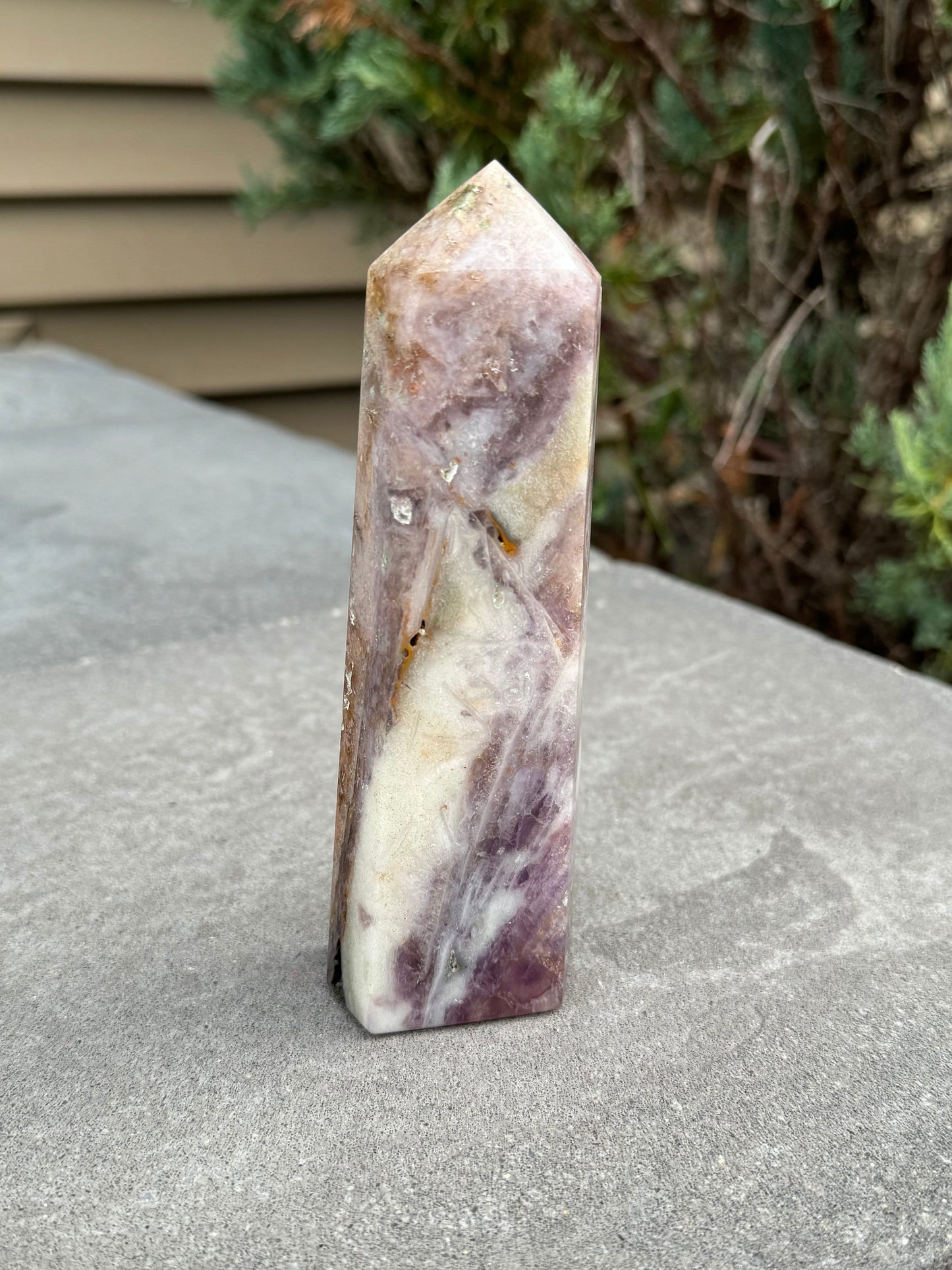 Included Garden Purple Fluorite Tower