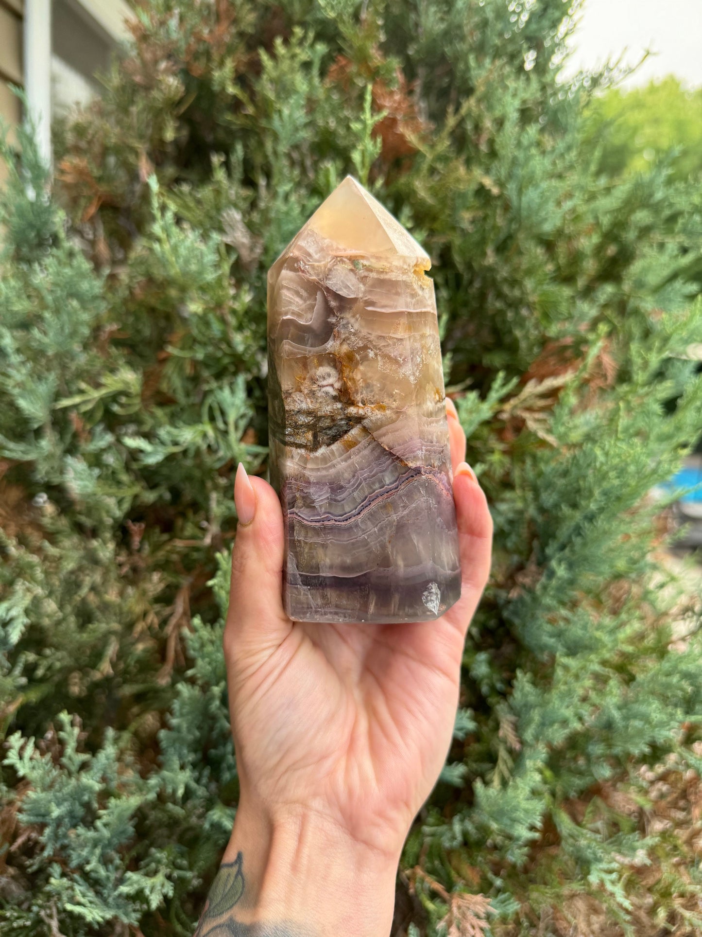 Included Garden Fluorite Tower