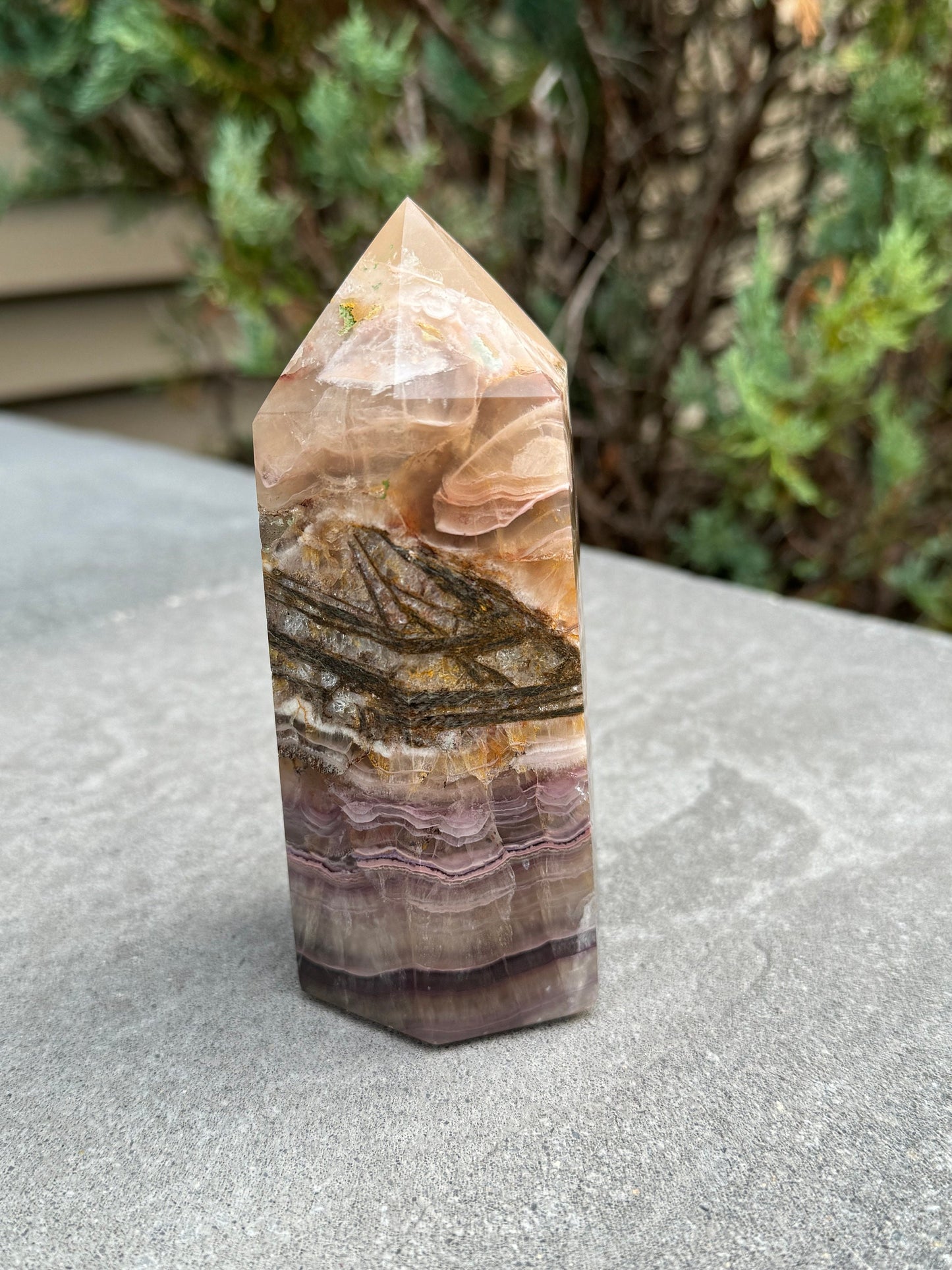 Included Garden Fluorite Tower