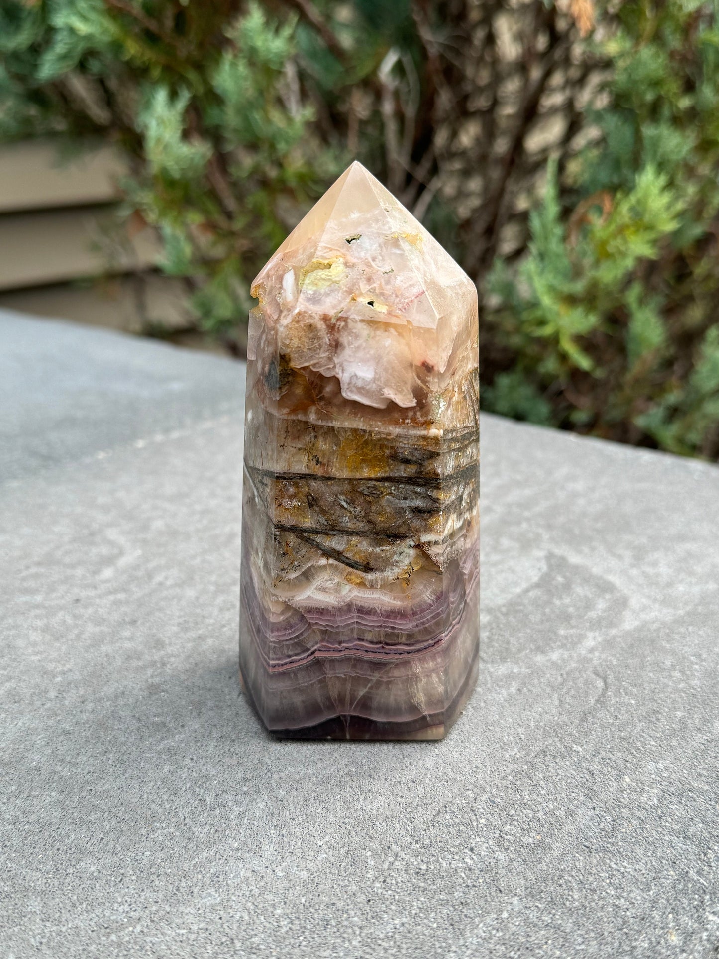 Included Garden Fluorite Tower