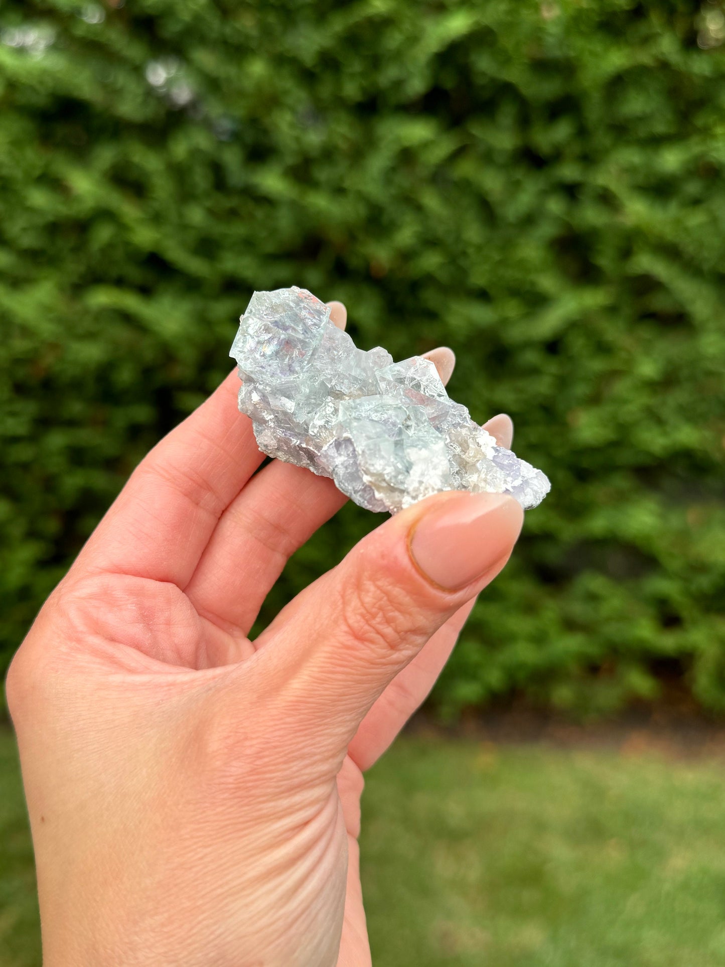 Blue & Purple Fluorite Cubic Specimen (Zhejiang, Hangzhou, China)