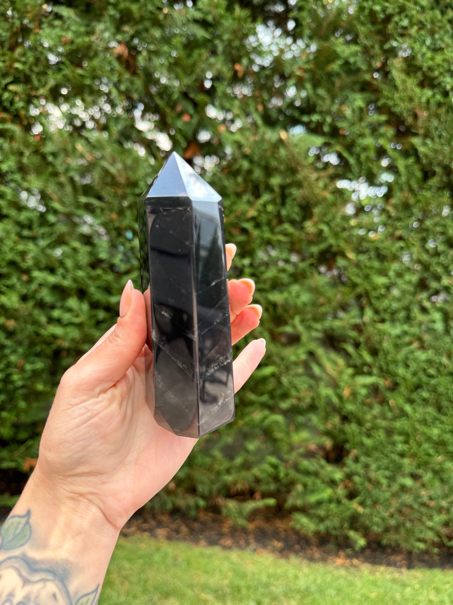 Black Rose Quartz Tower