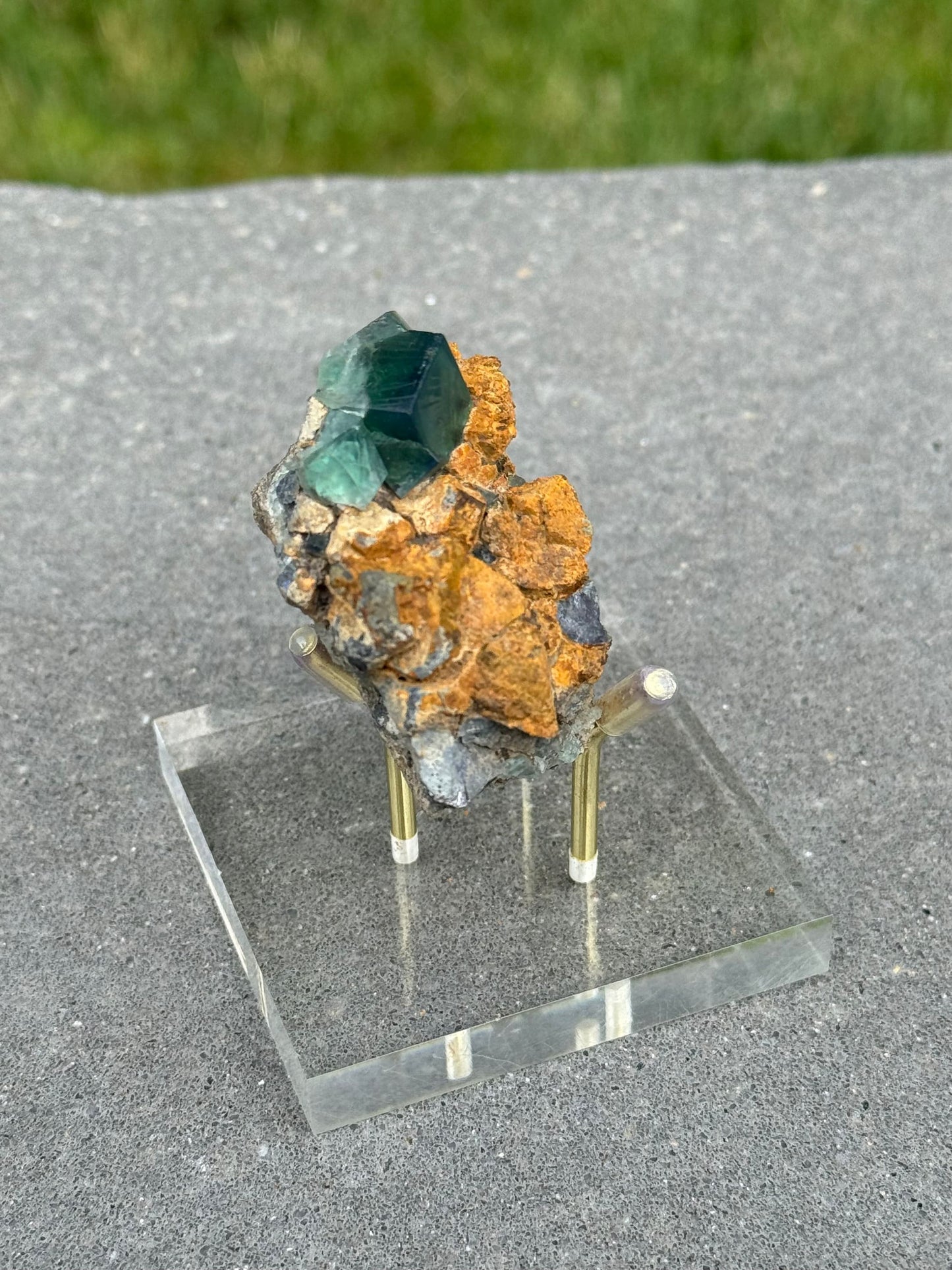 Green & Purple Fluorite Cubic Specimen (Diana Maria Mine, UK)