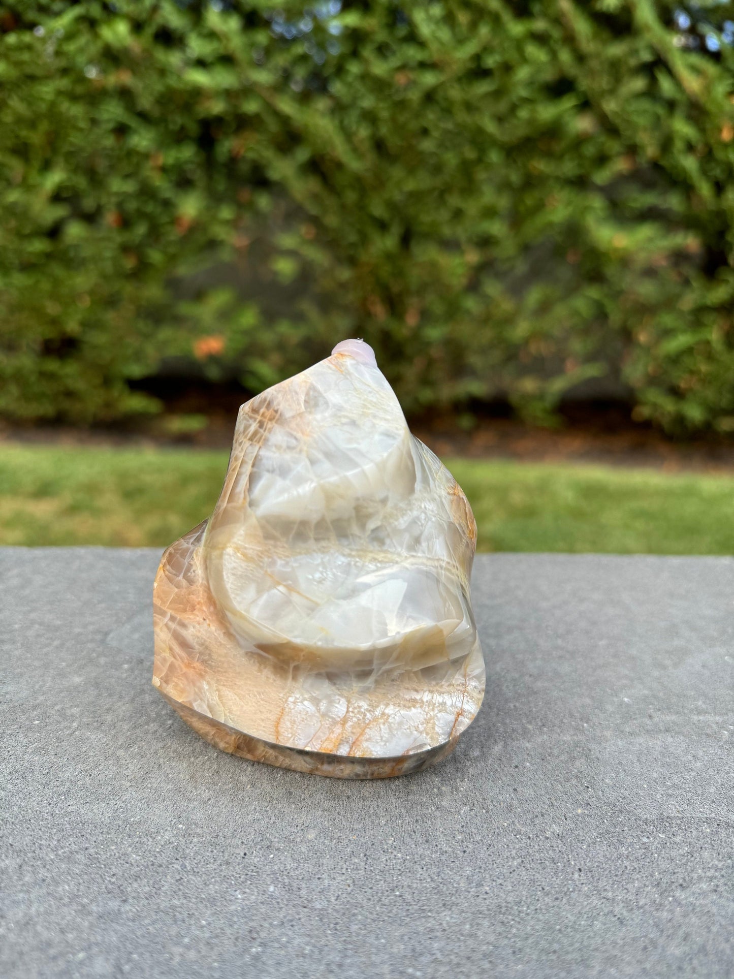 Flashy Peach Moonstone Flame