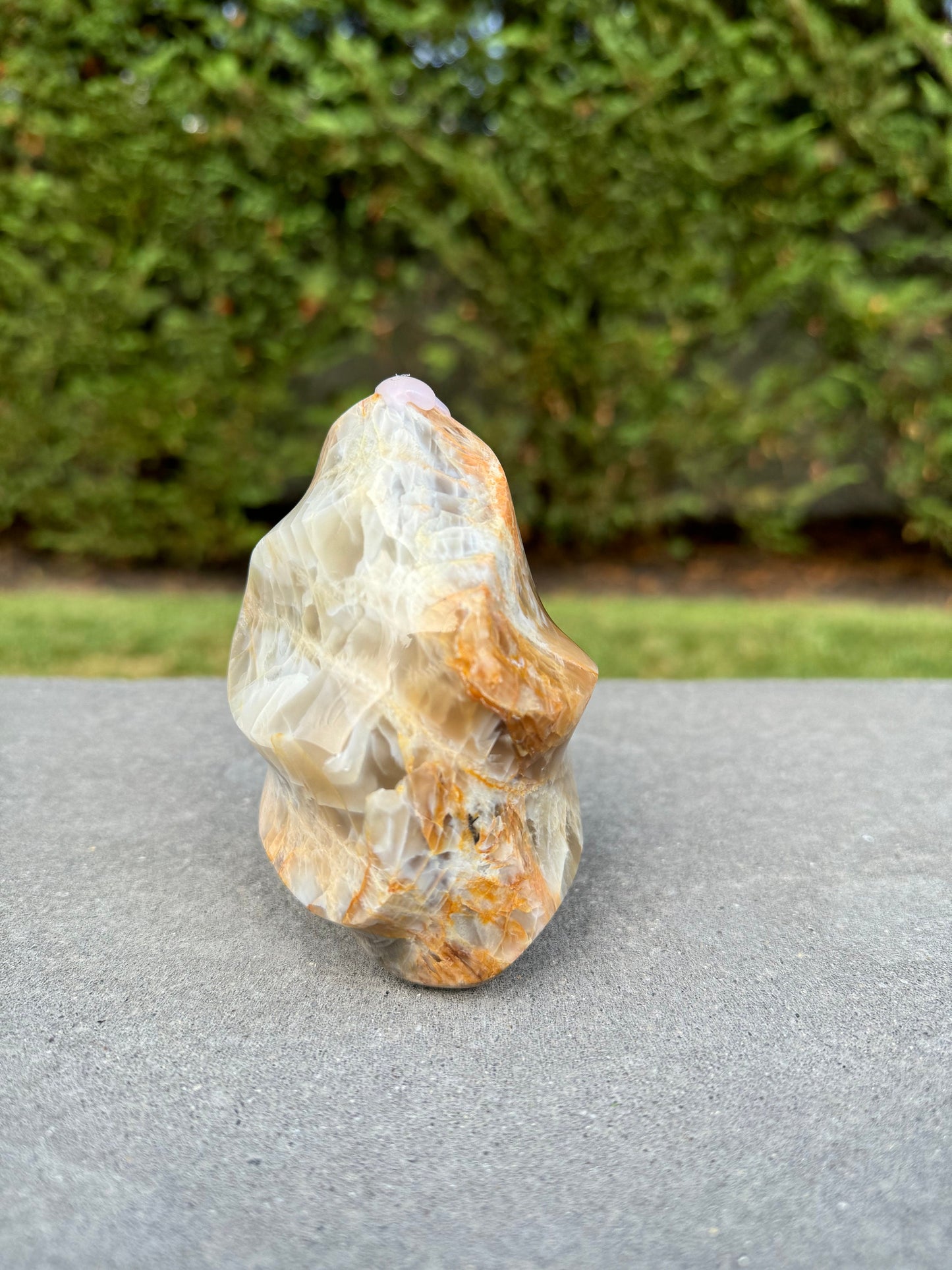 Flashy Peach Moonstone Flame