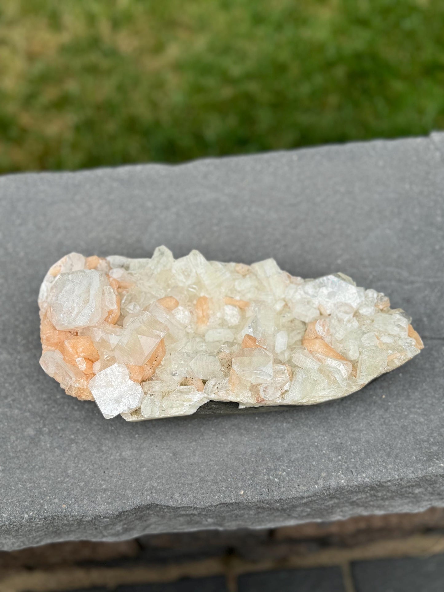 XL Diamond Apophyllite & Pink Stilbite Specimen (6.8lbs)
