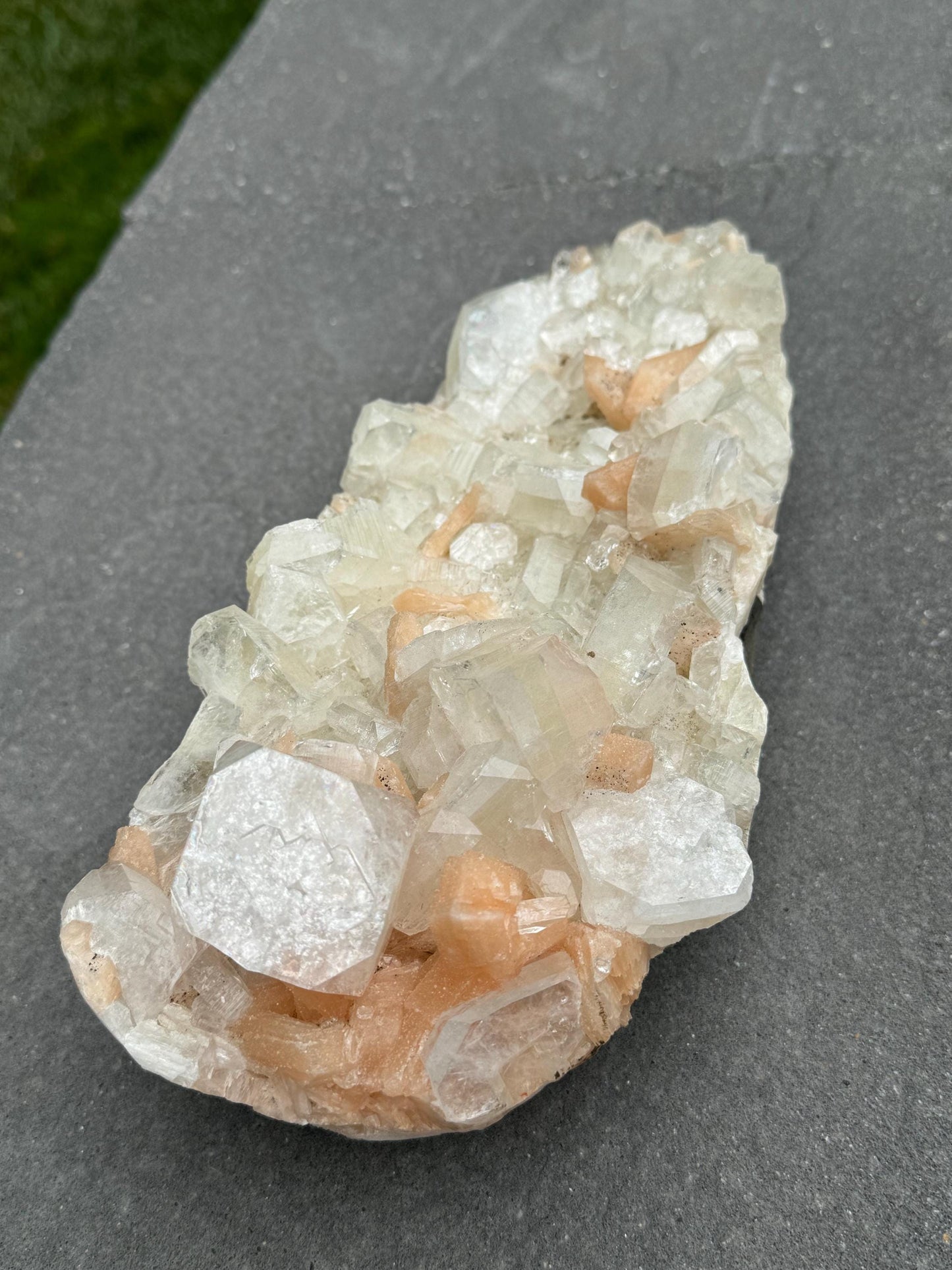 XL Diamond Apophyllite & Pink Stilbite Specimen (6.8lbs)