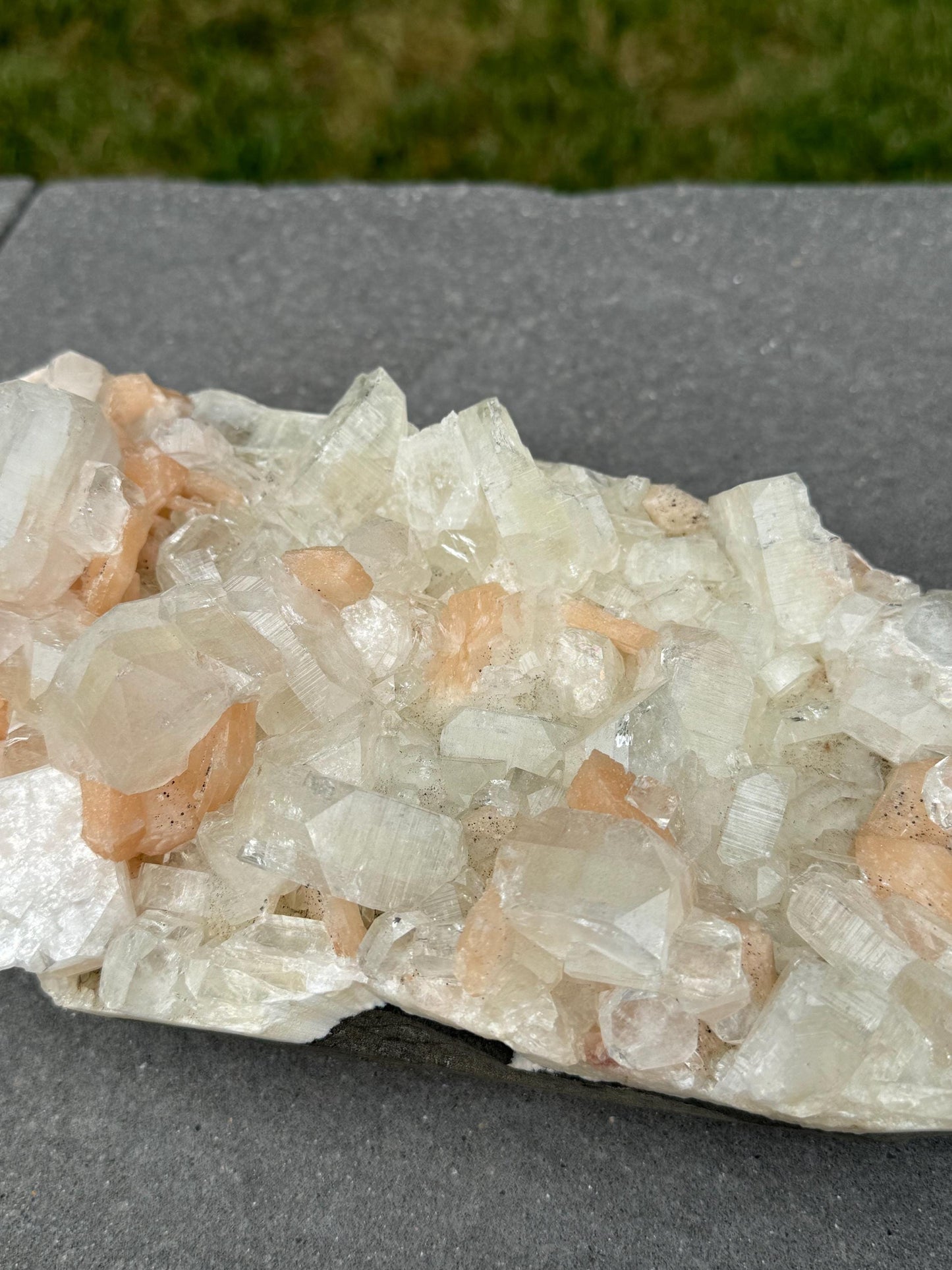 XL Diamond Apophyllite & Pink Stilbite Specimen (6.8lbs)