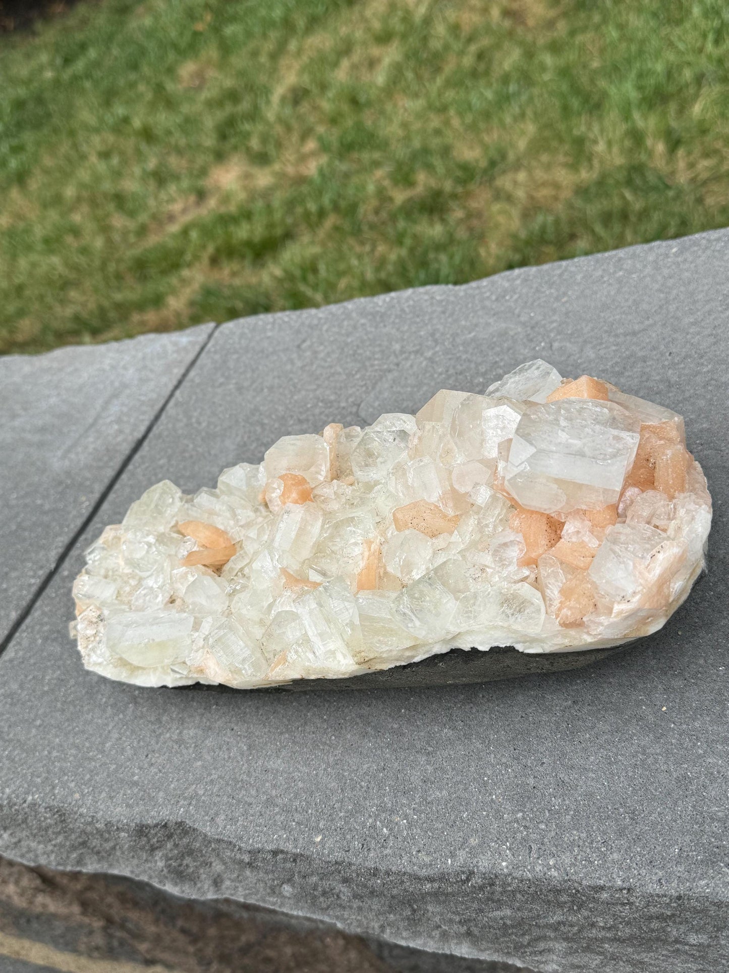 XL Diamond Apophyllite & Pink Stilbite Specimen (6.8lbs)