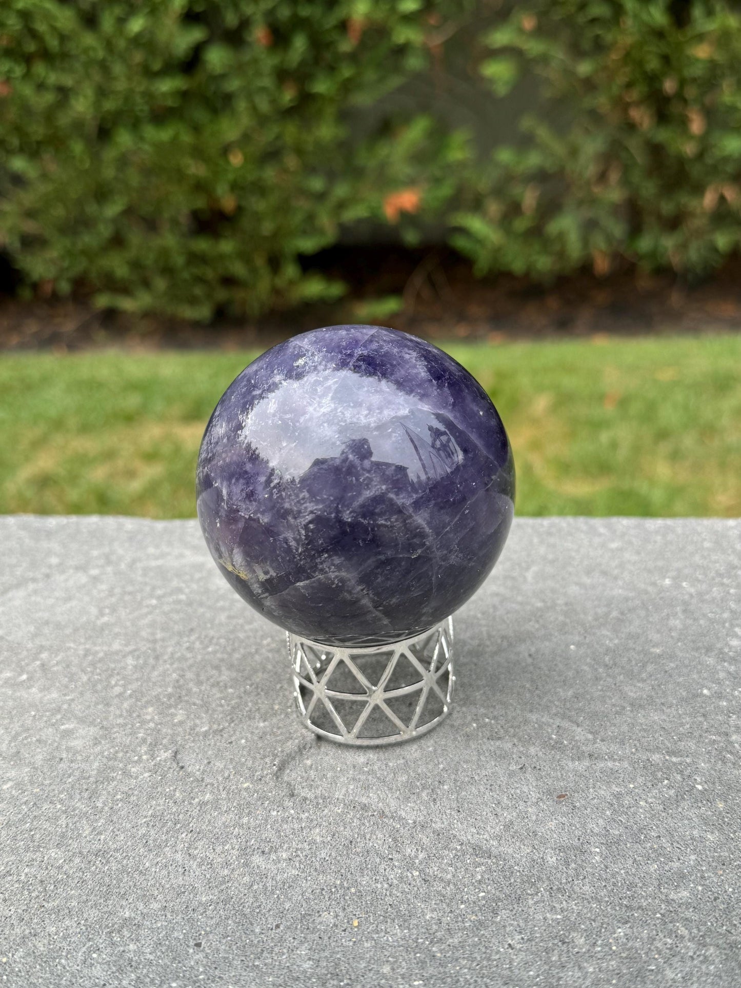 Dark Purple Fluorite Sphere (82MM)
