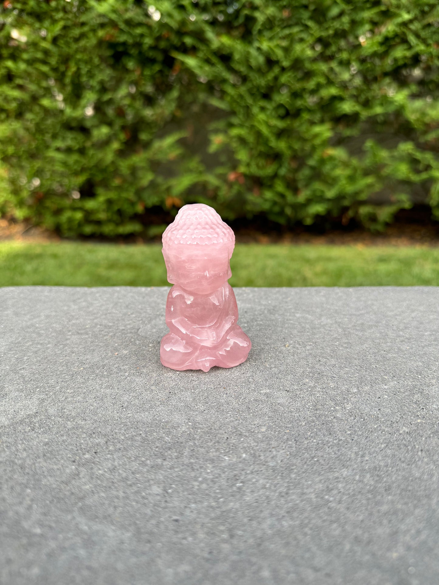 Rose Quartz Buddha Carving