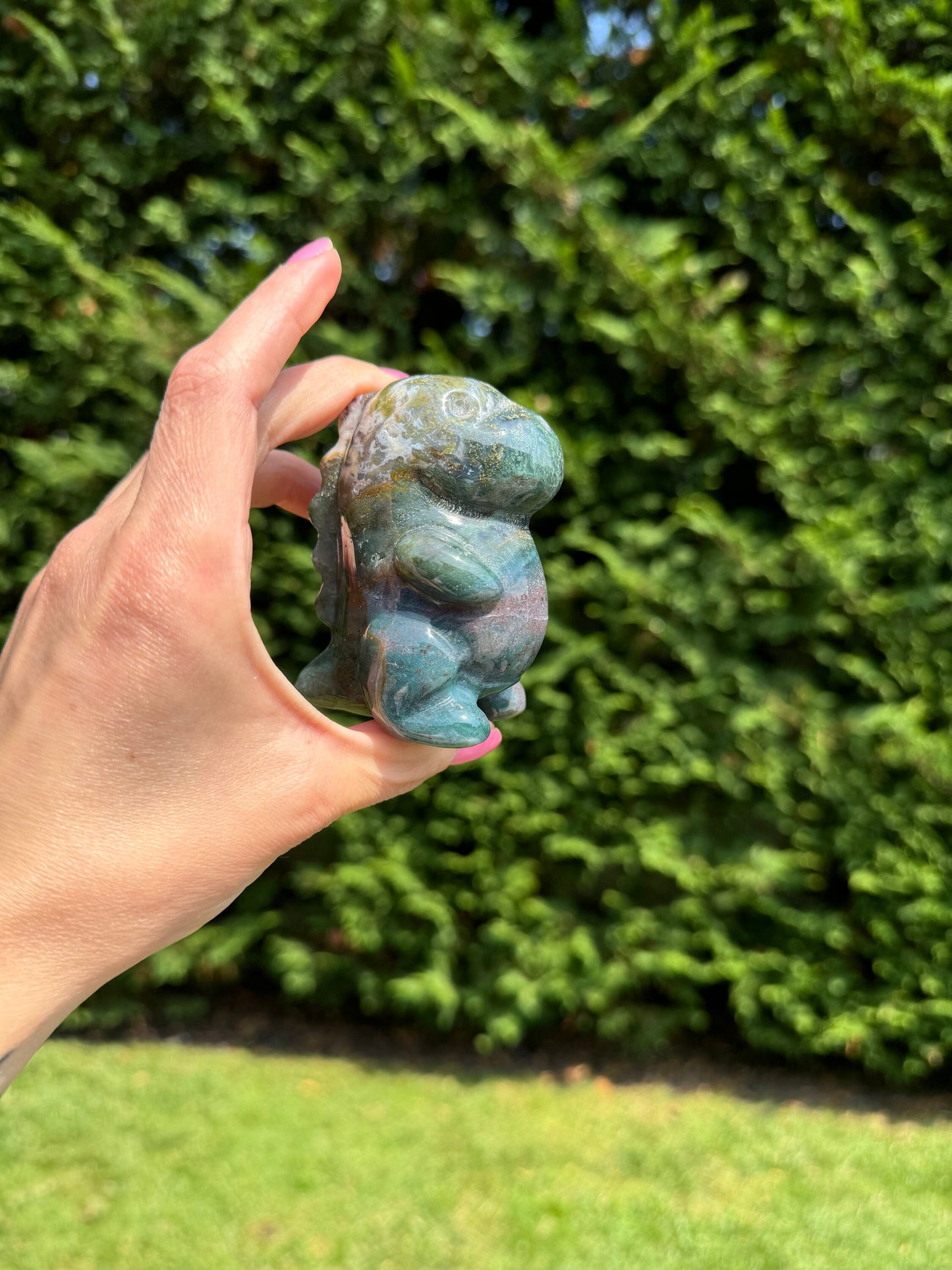 Ocean Jasper Dinosaur Carving