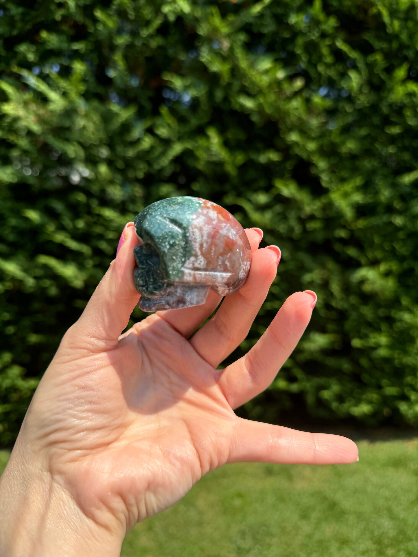 Ocean Jasper Skull