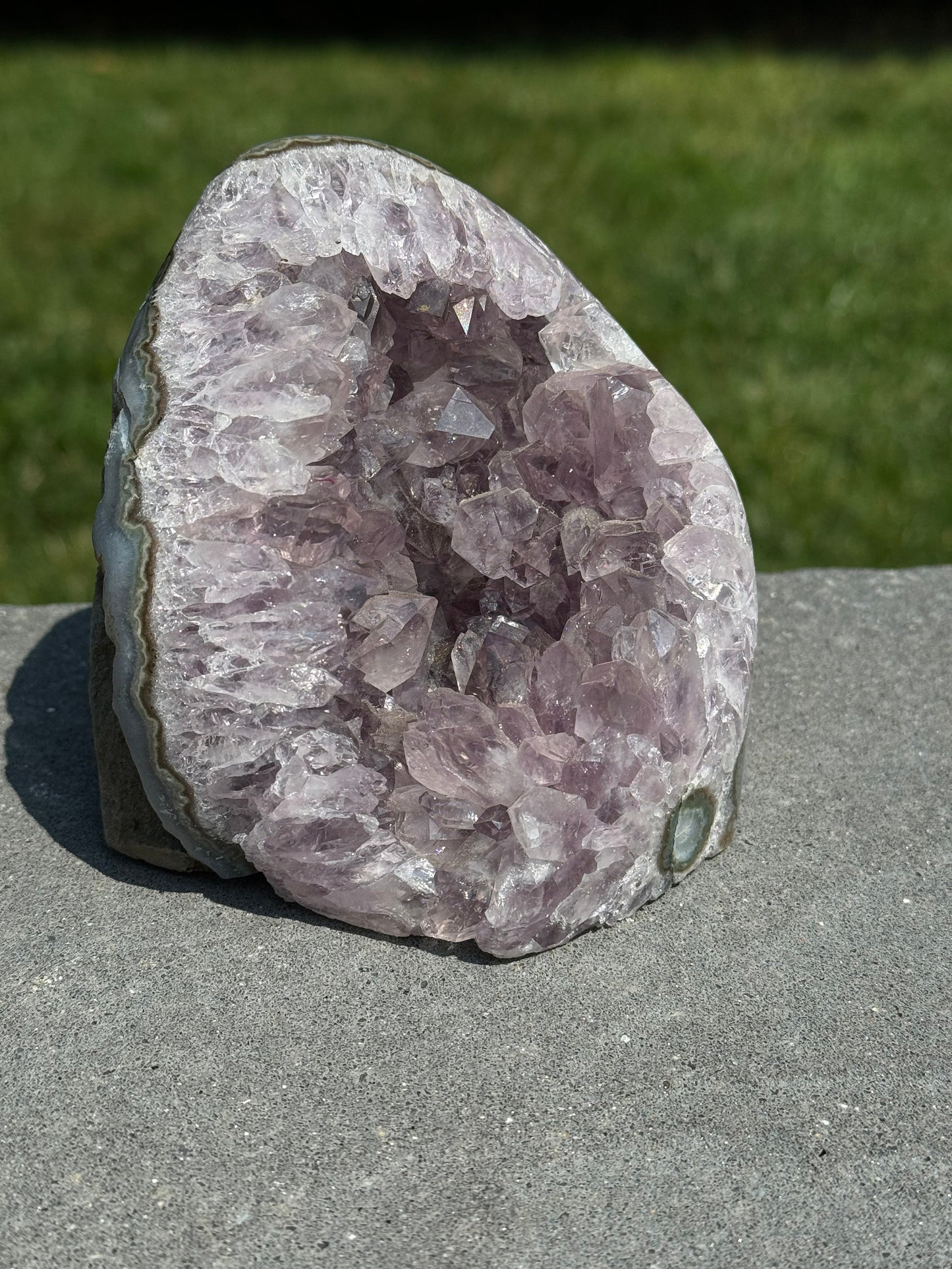 Druzy Purple Amethyst & Agate Cut Base