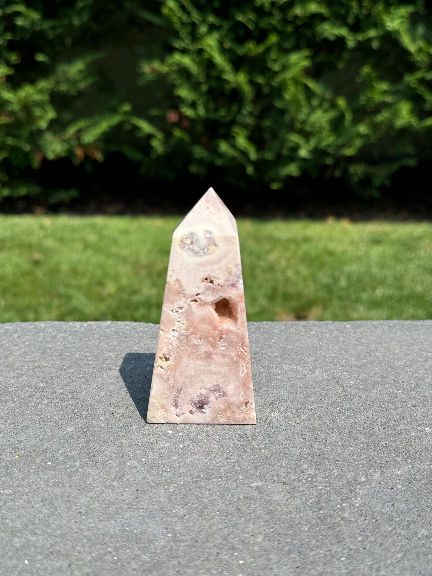 Druzy Pink Amethyst Obelisk