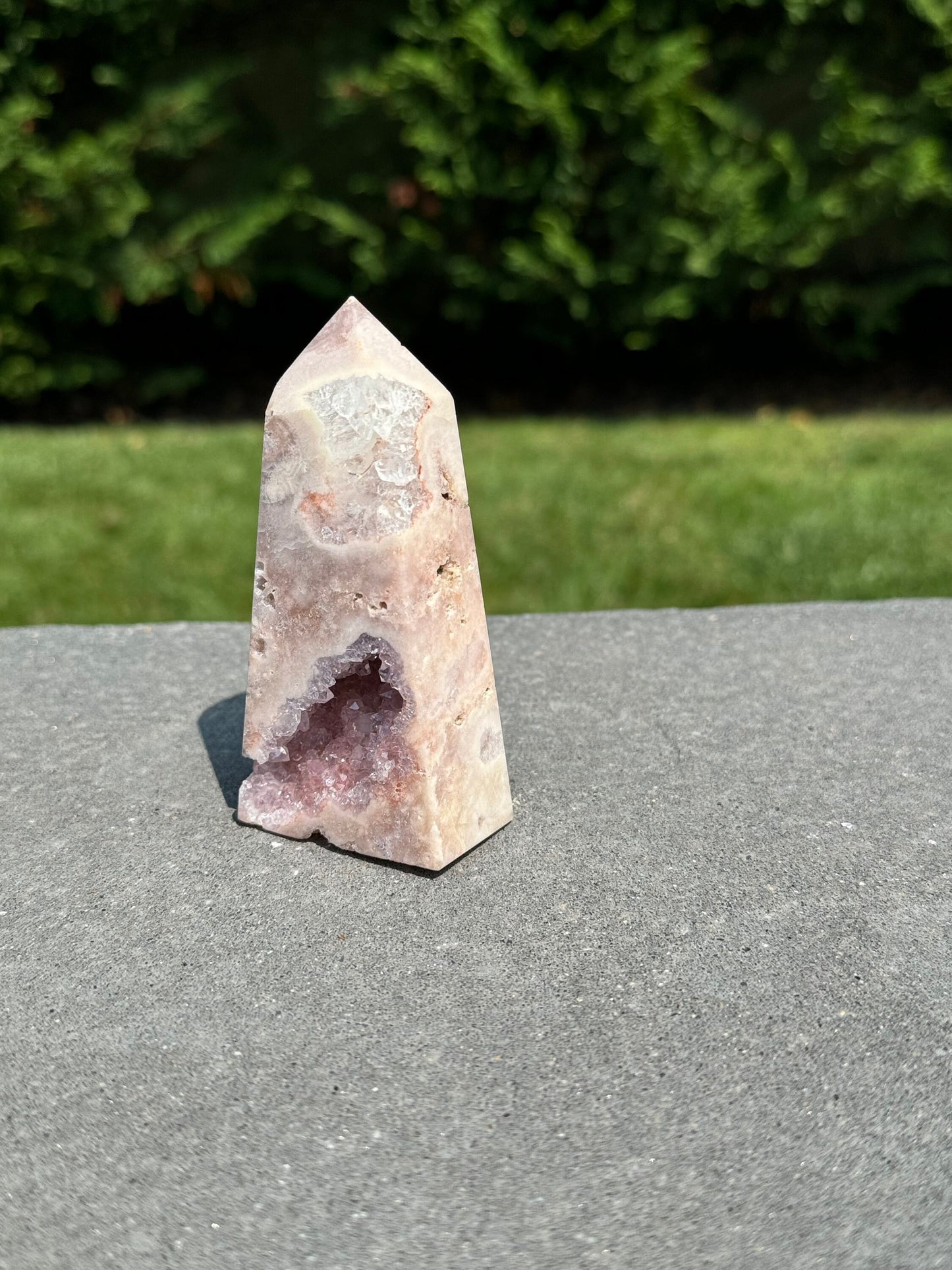 Druzy Pink Amethyst Obelisk