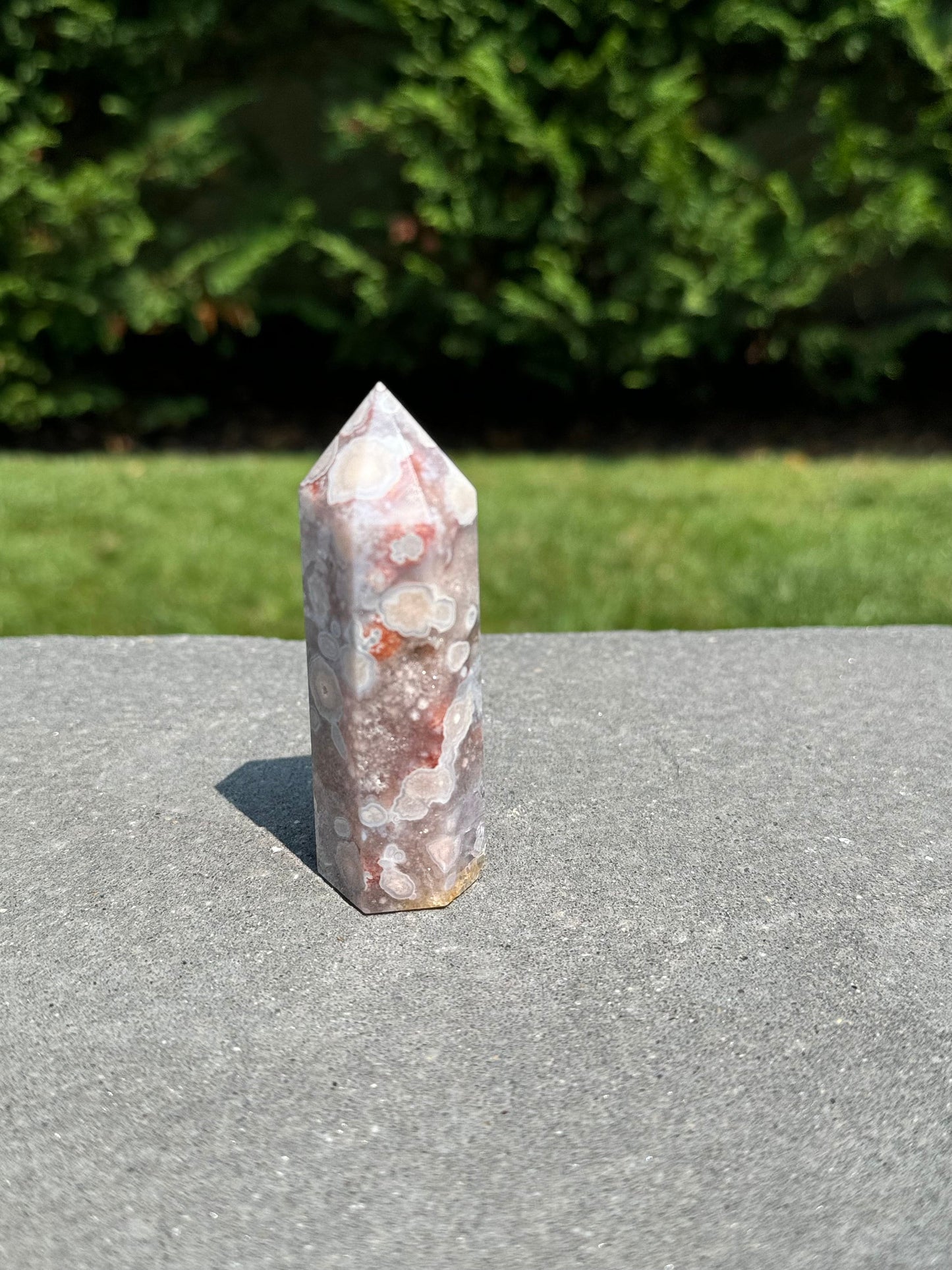 Amethyst & Flower Agate Tower