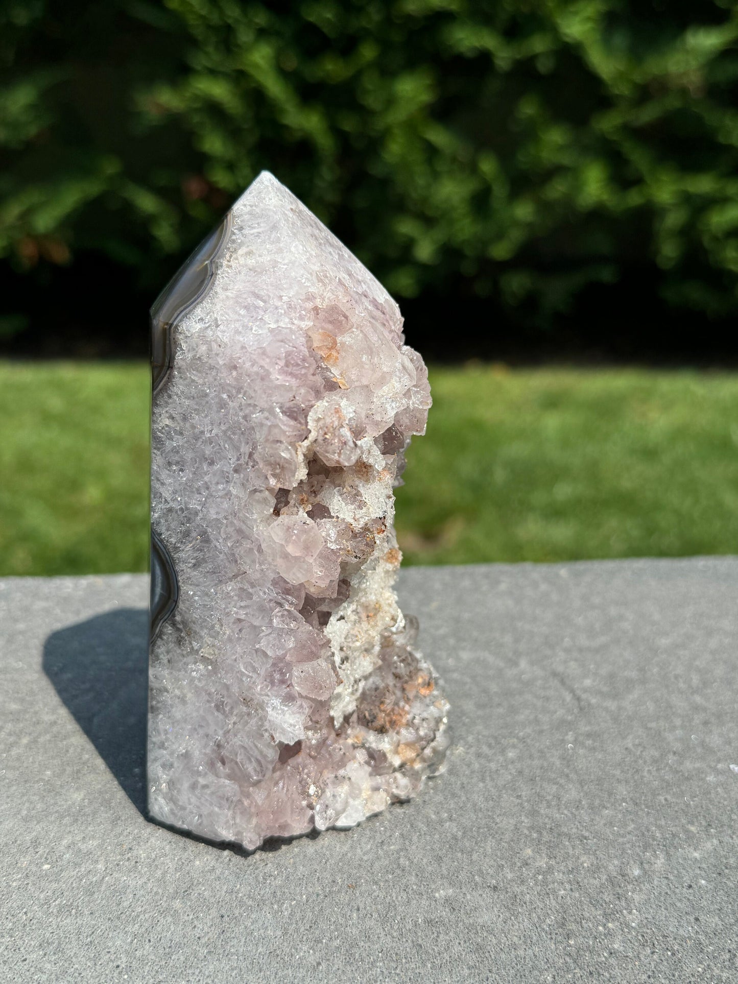 Sugar Druzy Purple Amethyst Tower