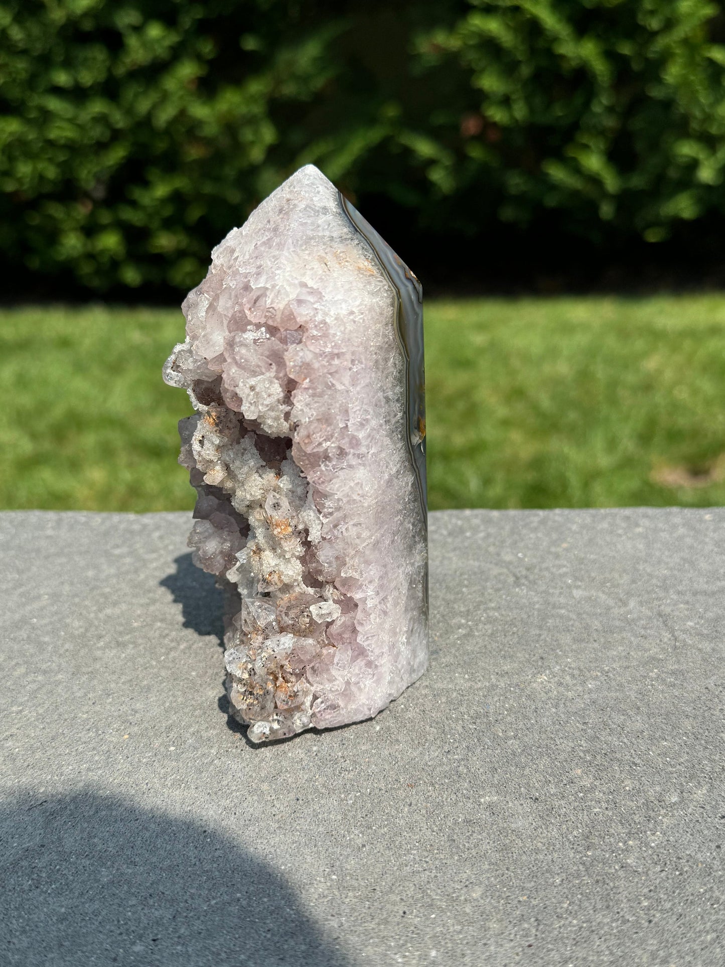 Sugar Druzy Purple Amethyst Tower