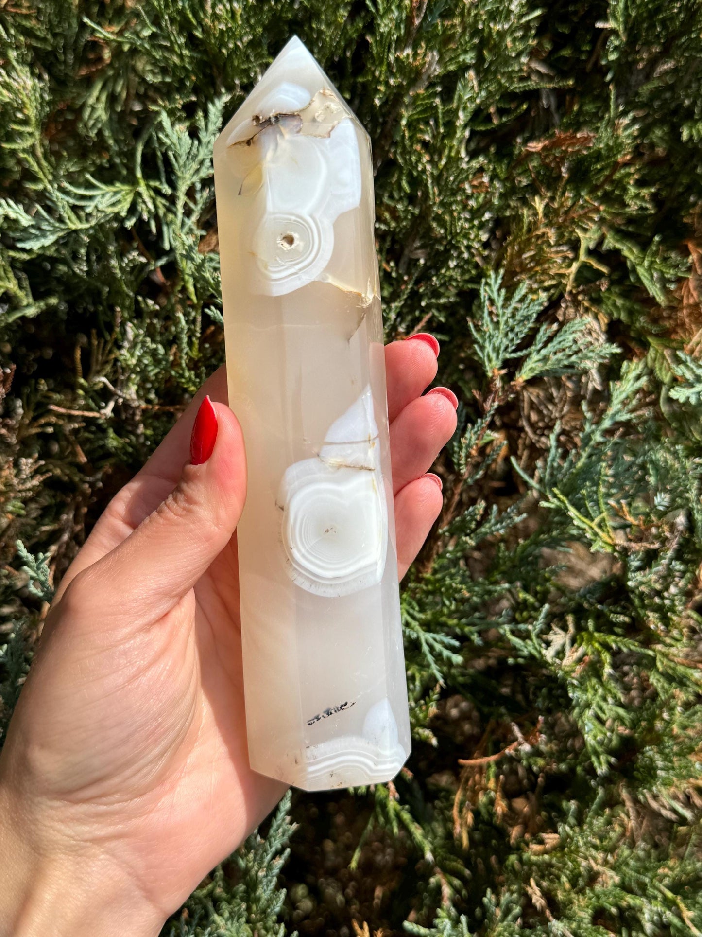 Druzy Agate Dendritic Obelisk