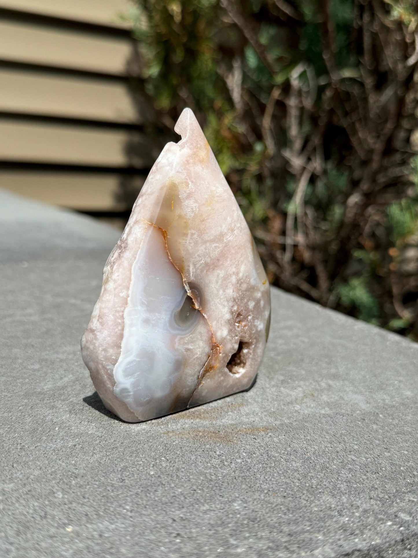 Druzy Pink Amethyst & Agate Teardrop