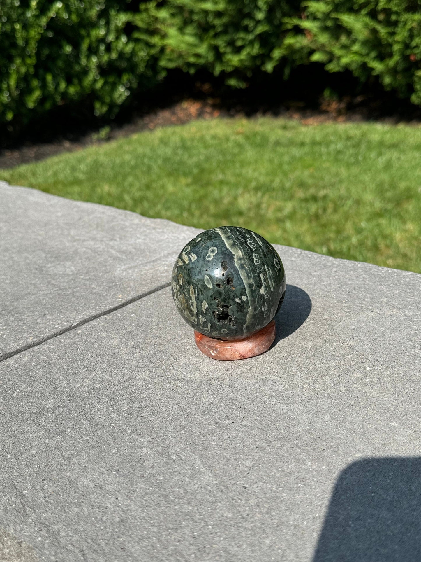 Black Druzy Ocean Jasper Sphere (69MM)