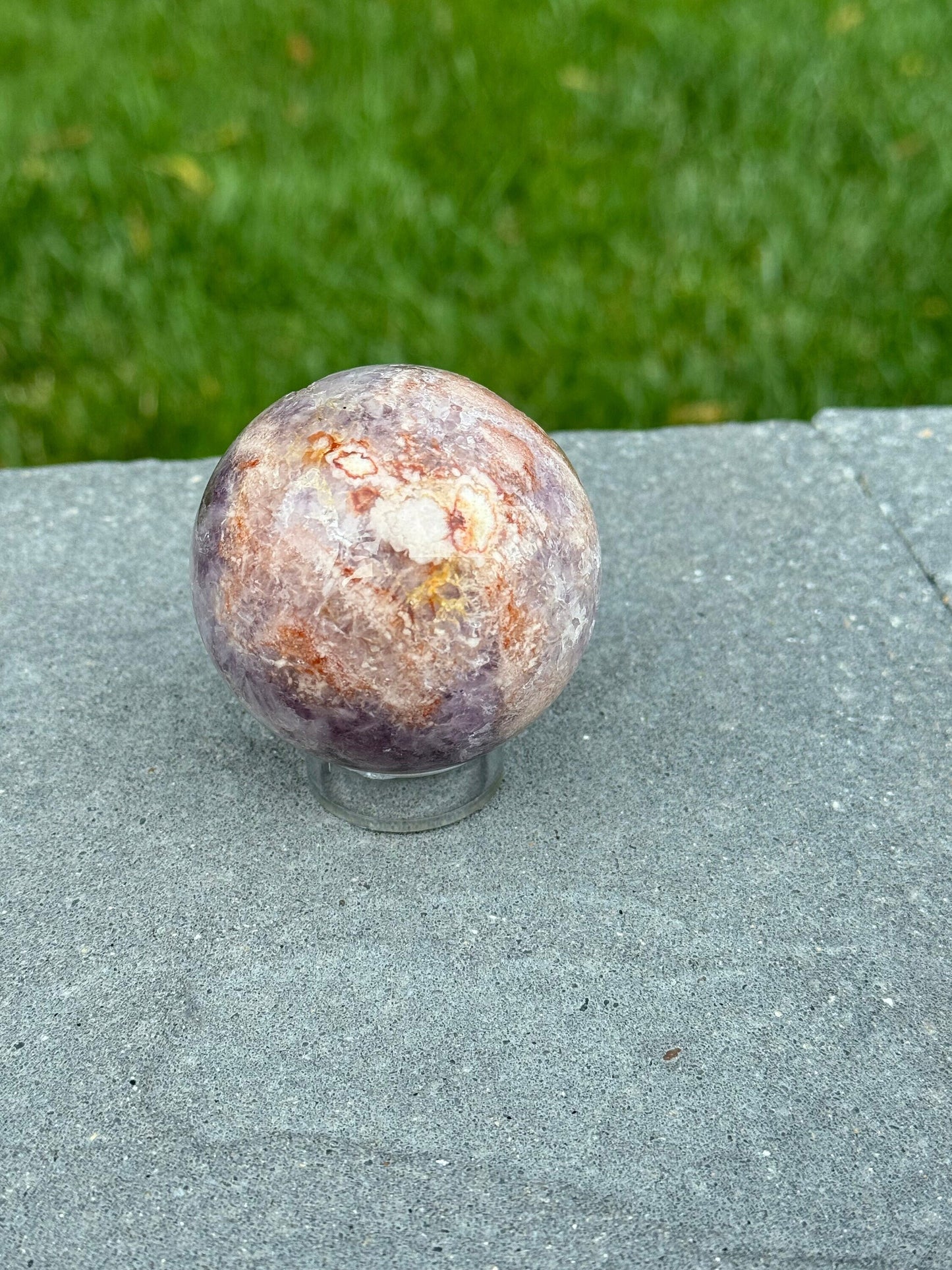 Druzy Amethyst & Flower Agate Sphere
