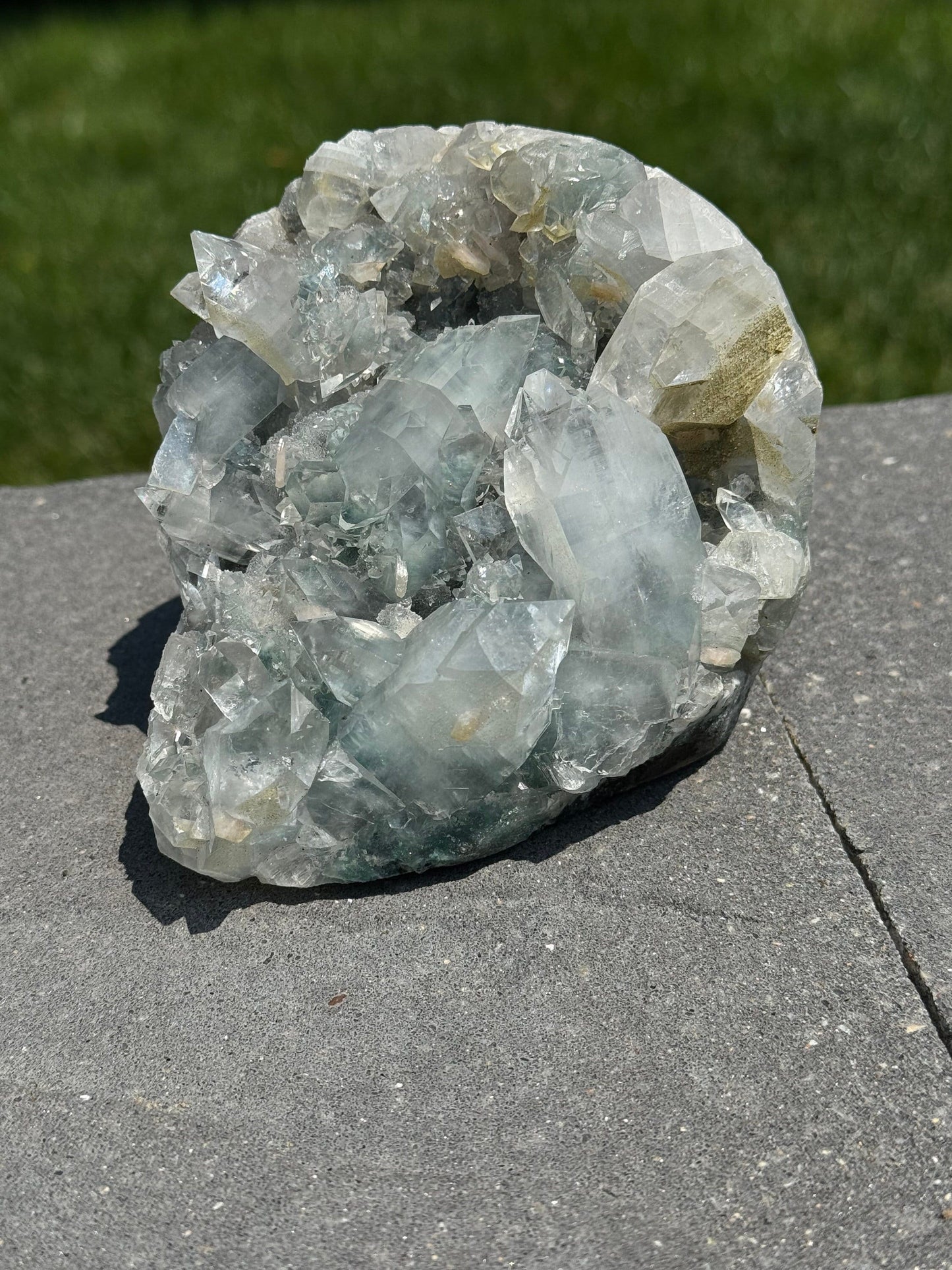 High Quality Diamond Apophyllite & Blue Chalcedony Specimen