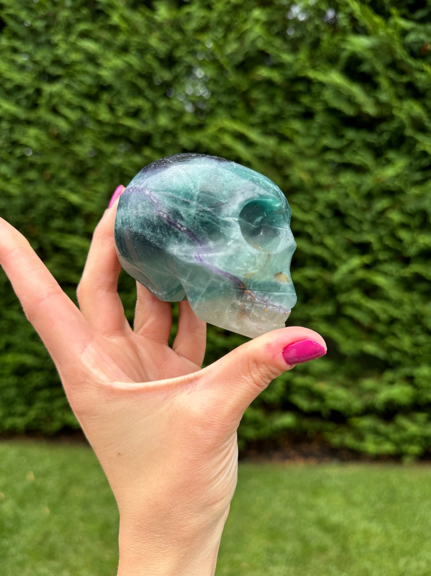 Fluorite Skull Carving (3.5")