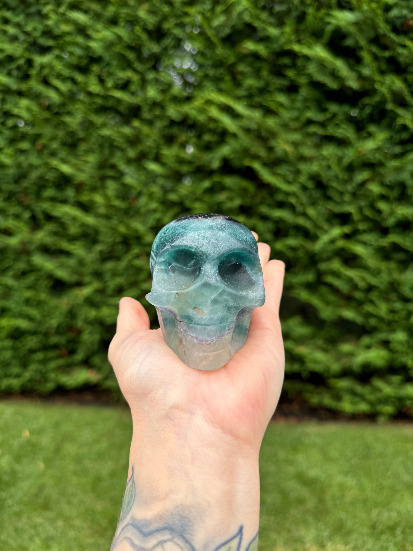 Fluorite Skull Carving (3.5")