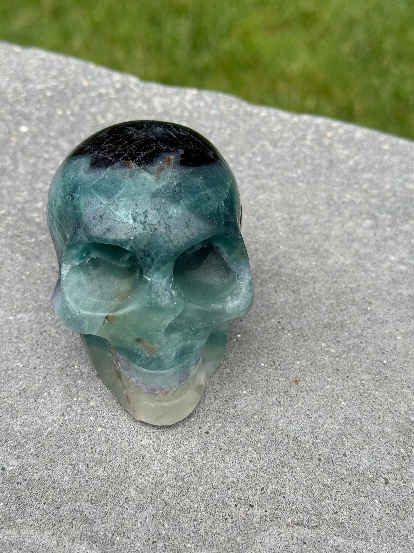 Fluorite Skull Carving (3.5")