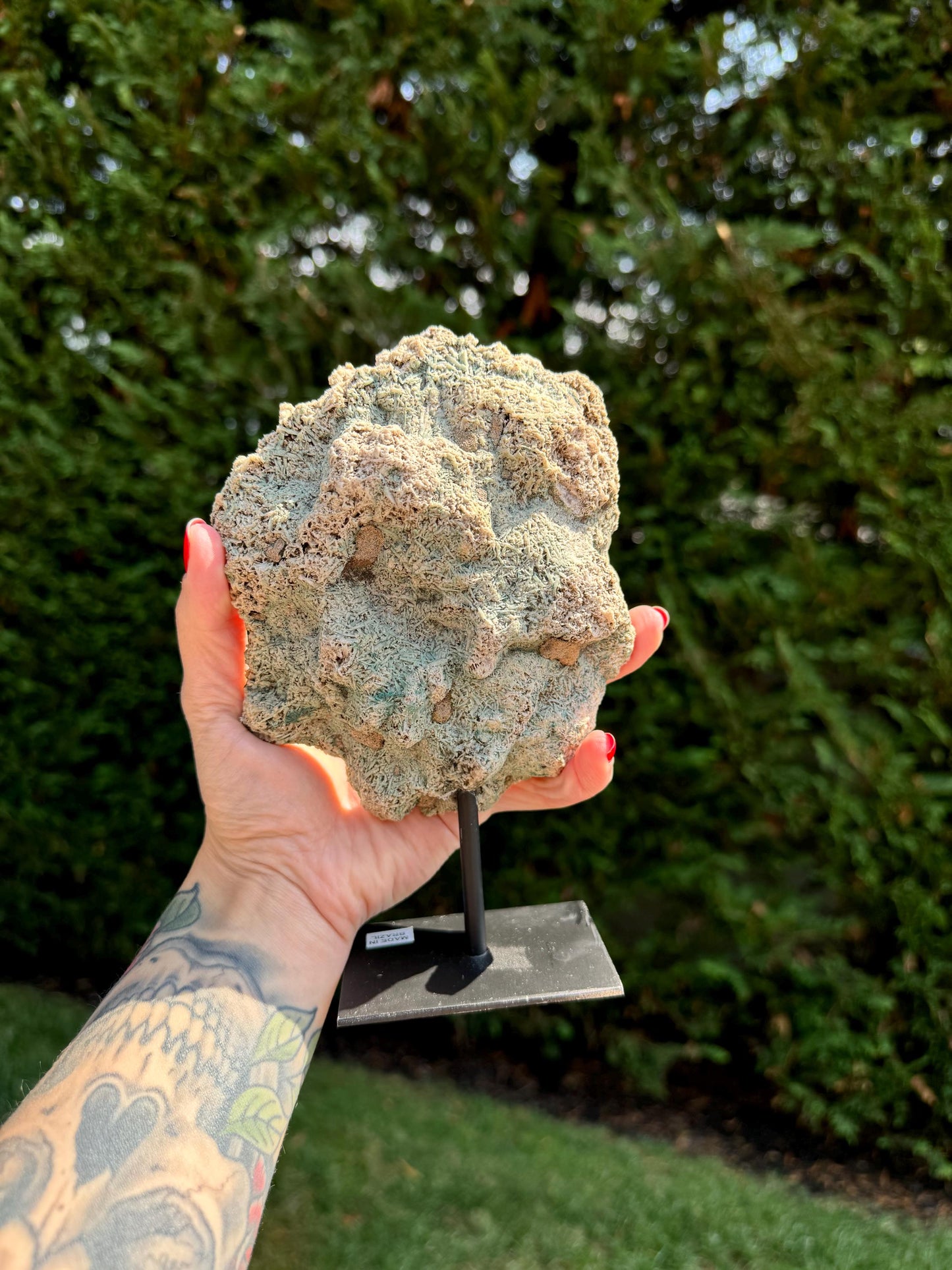 Brazilian Pink Amethyst on Stand