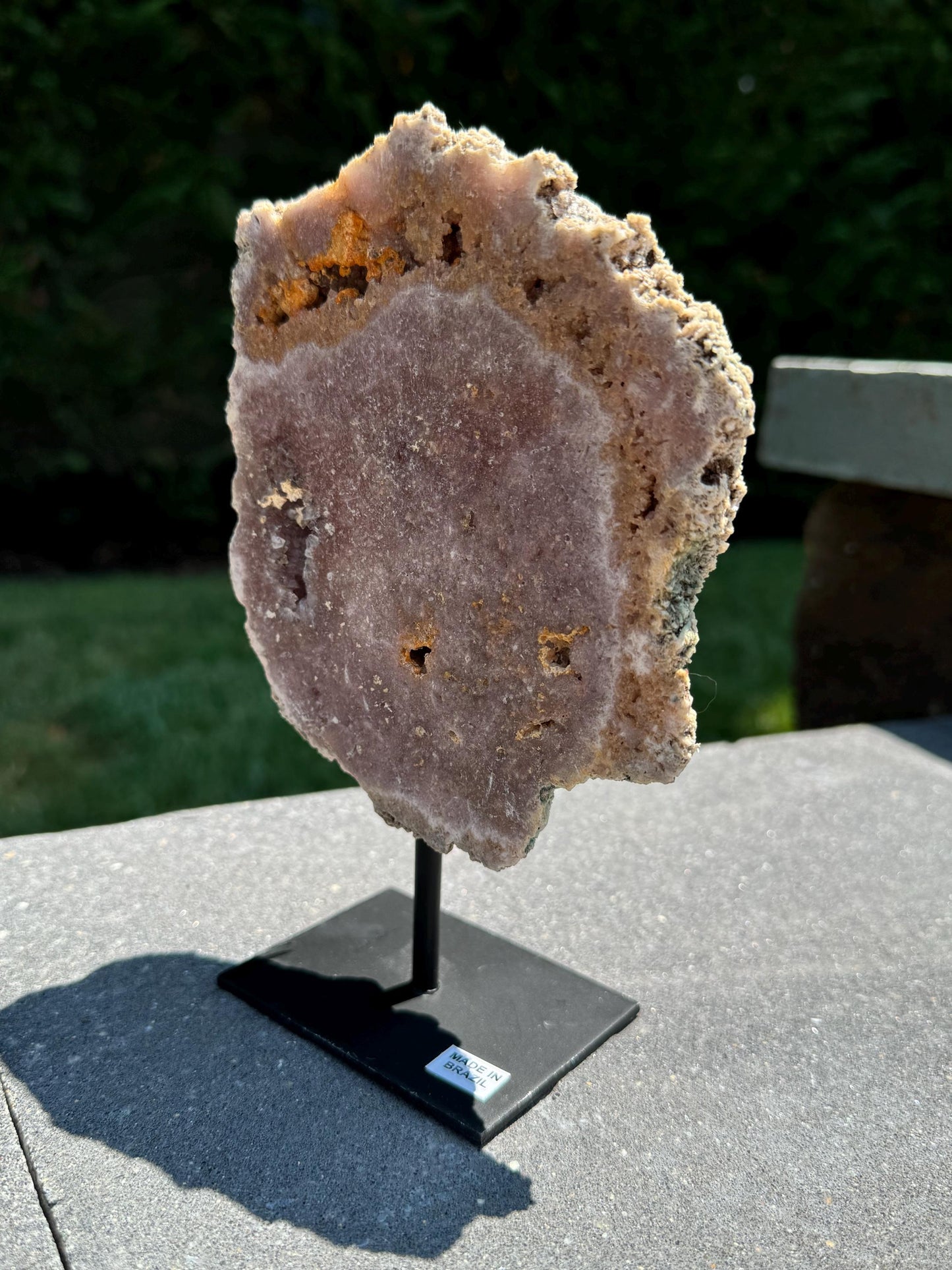 Brazilian Pink Amethyst on Stand