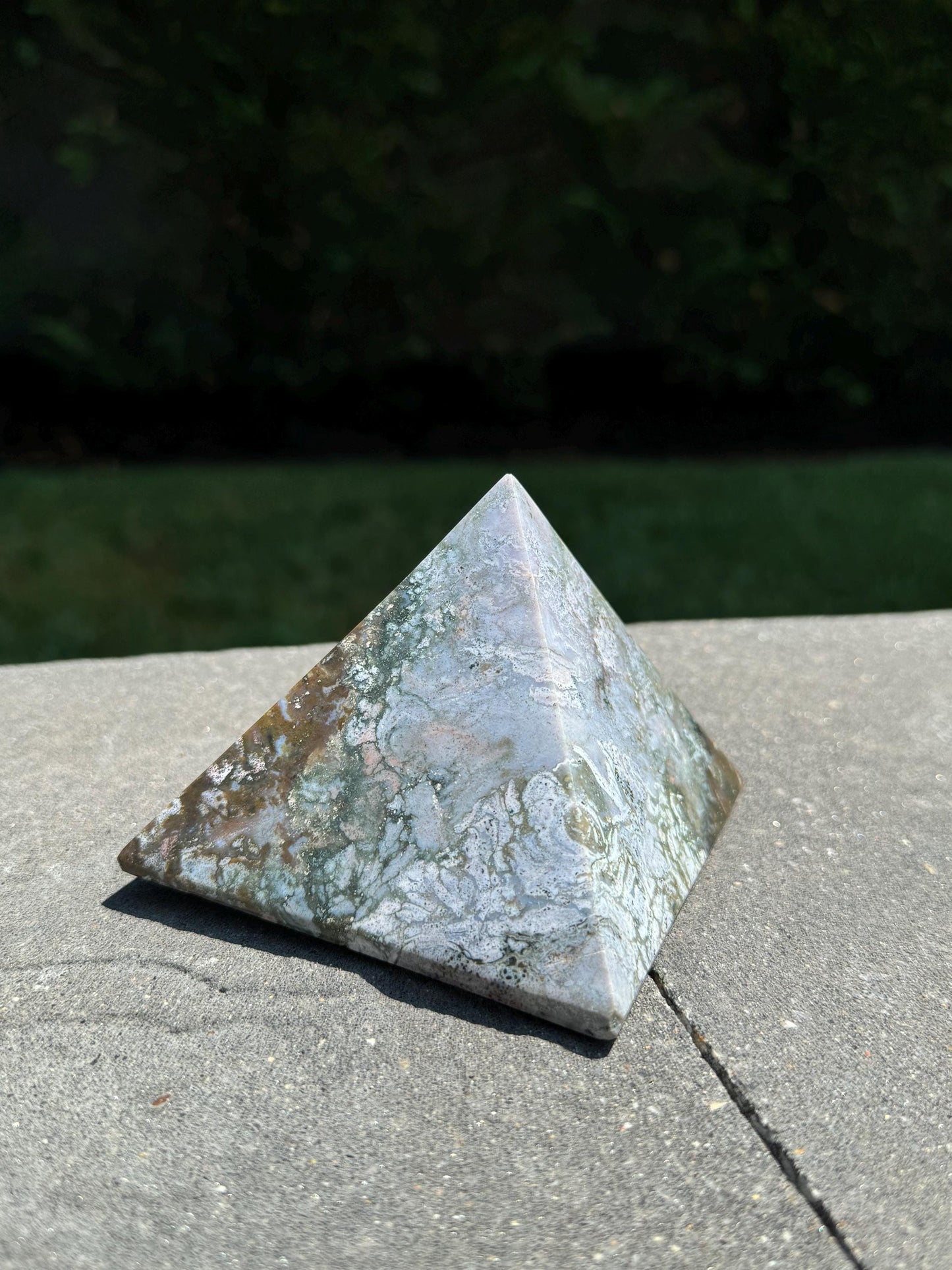 XL Ocean Jasper Pyramid Carving
