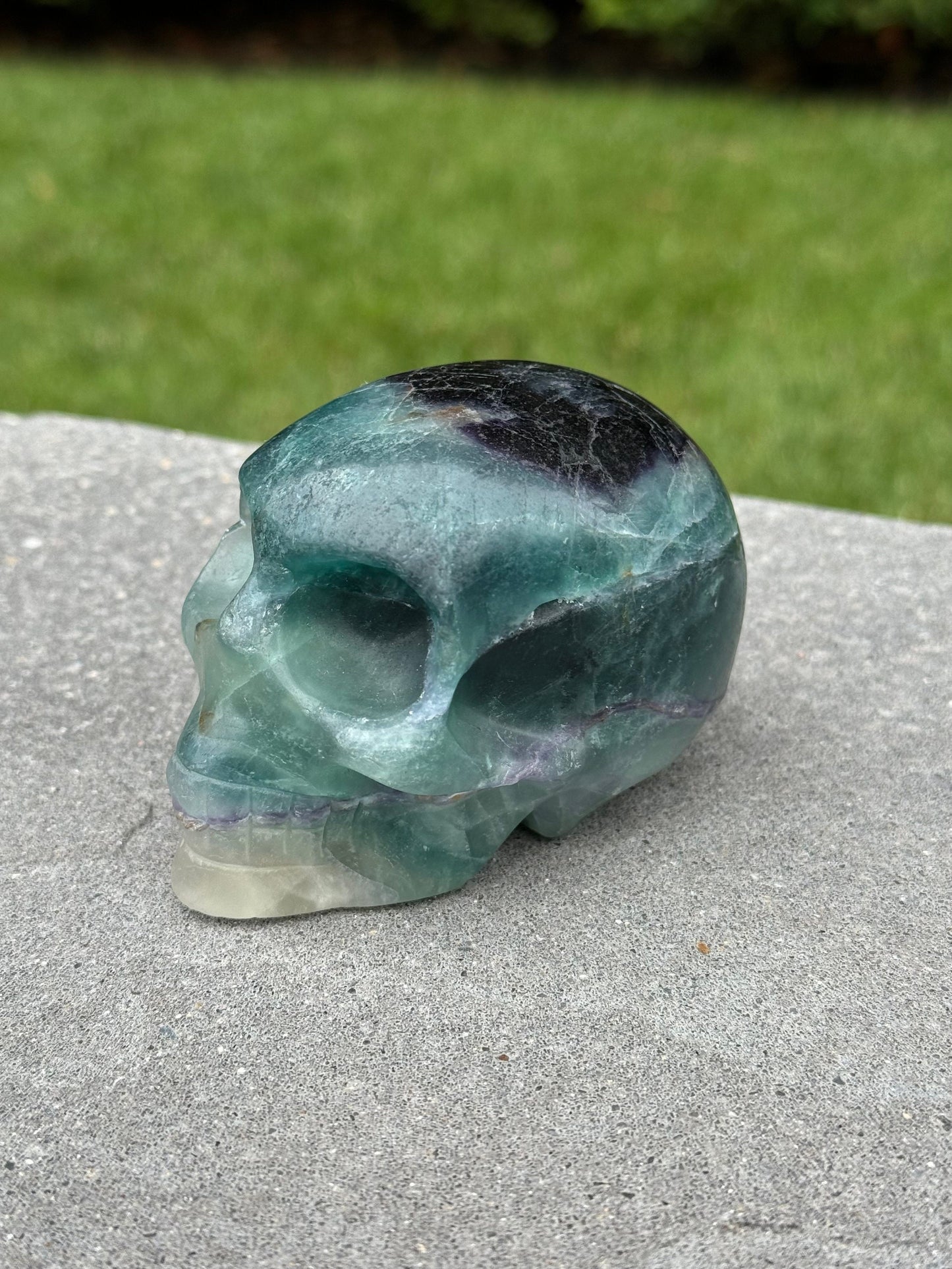 Fluorite Skull Carving (3.5")
