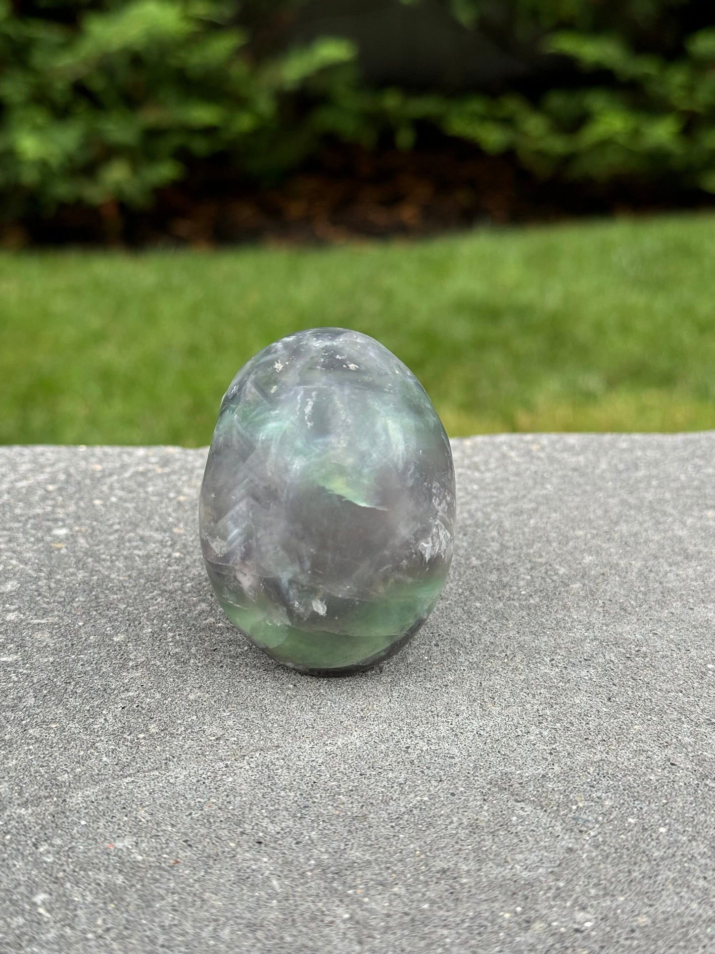 Green & Purple Fluorite Skull Carving (2.84")