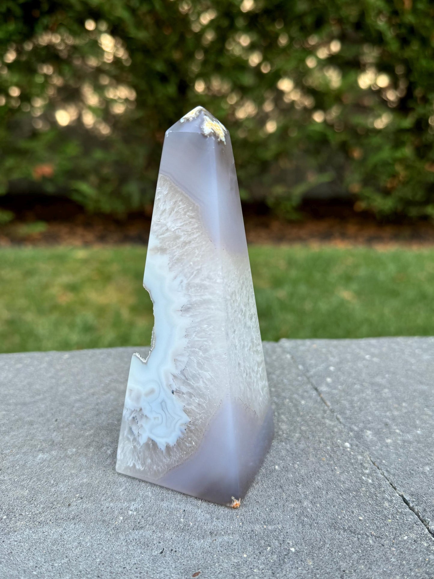 Druzy Agate & Quartz Obelisk