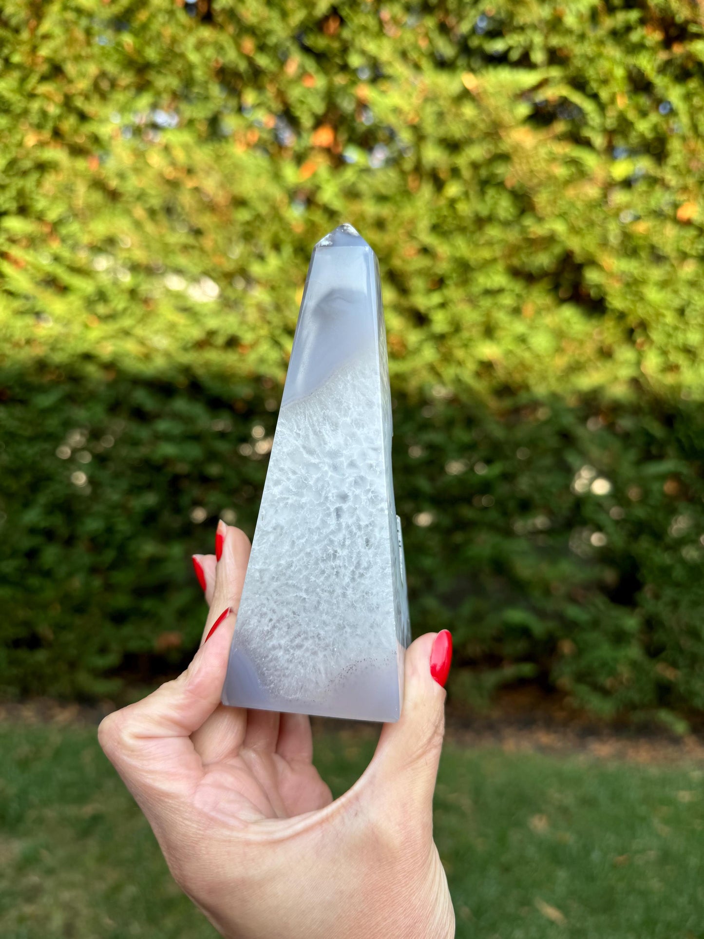 Druzy Agate & Quartz Obelisk