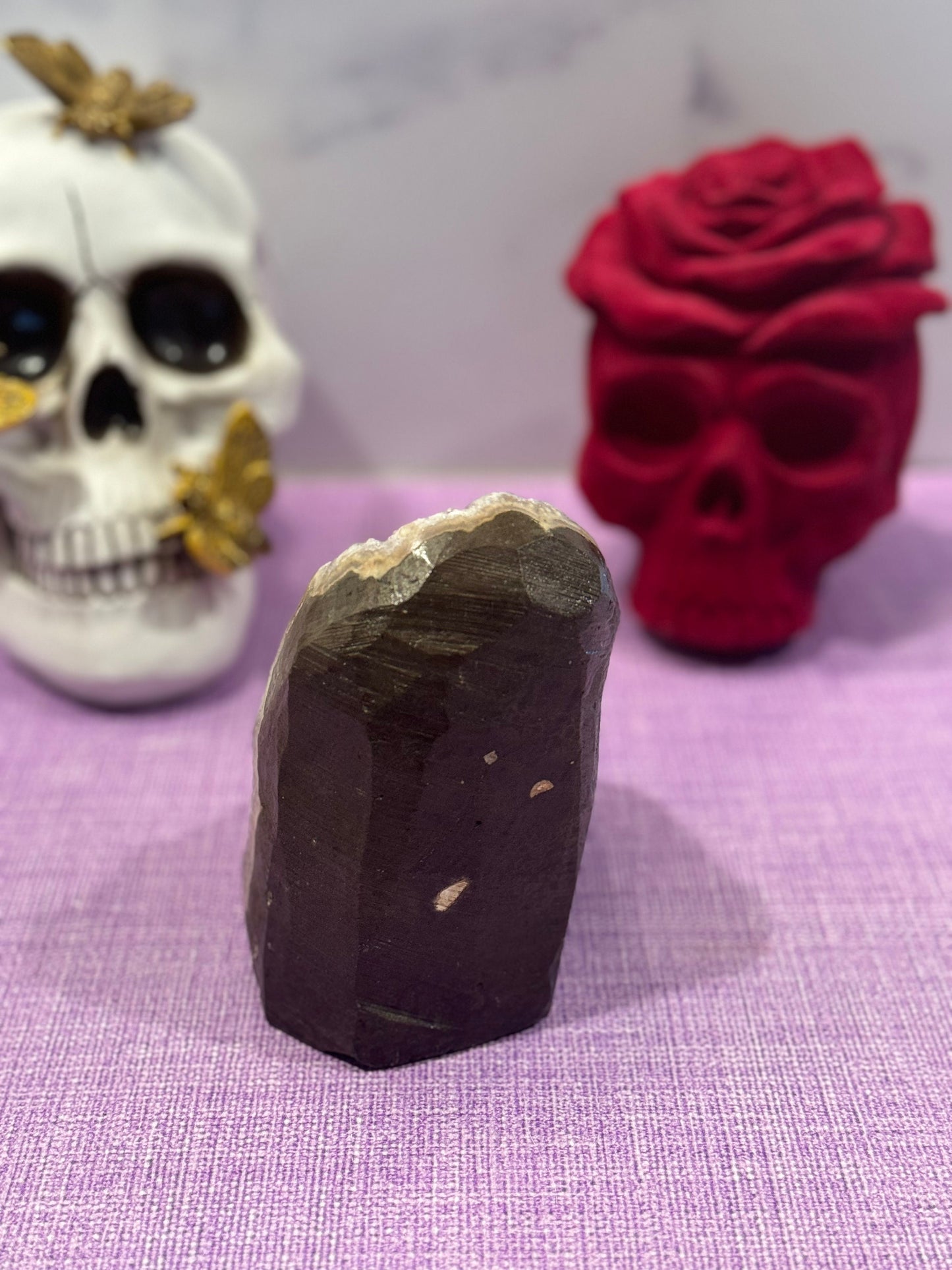 Druzy Pink Amethyst & Agate Cut Base