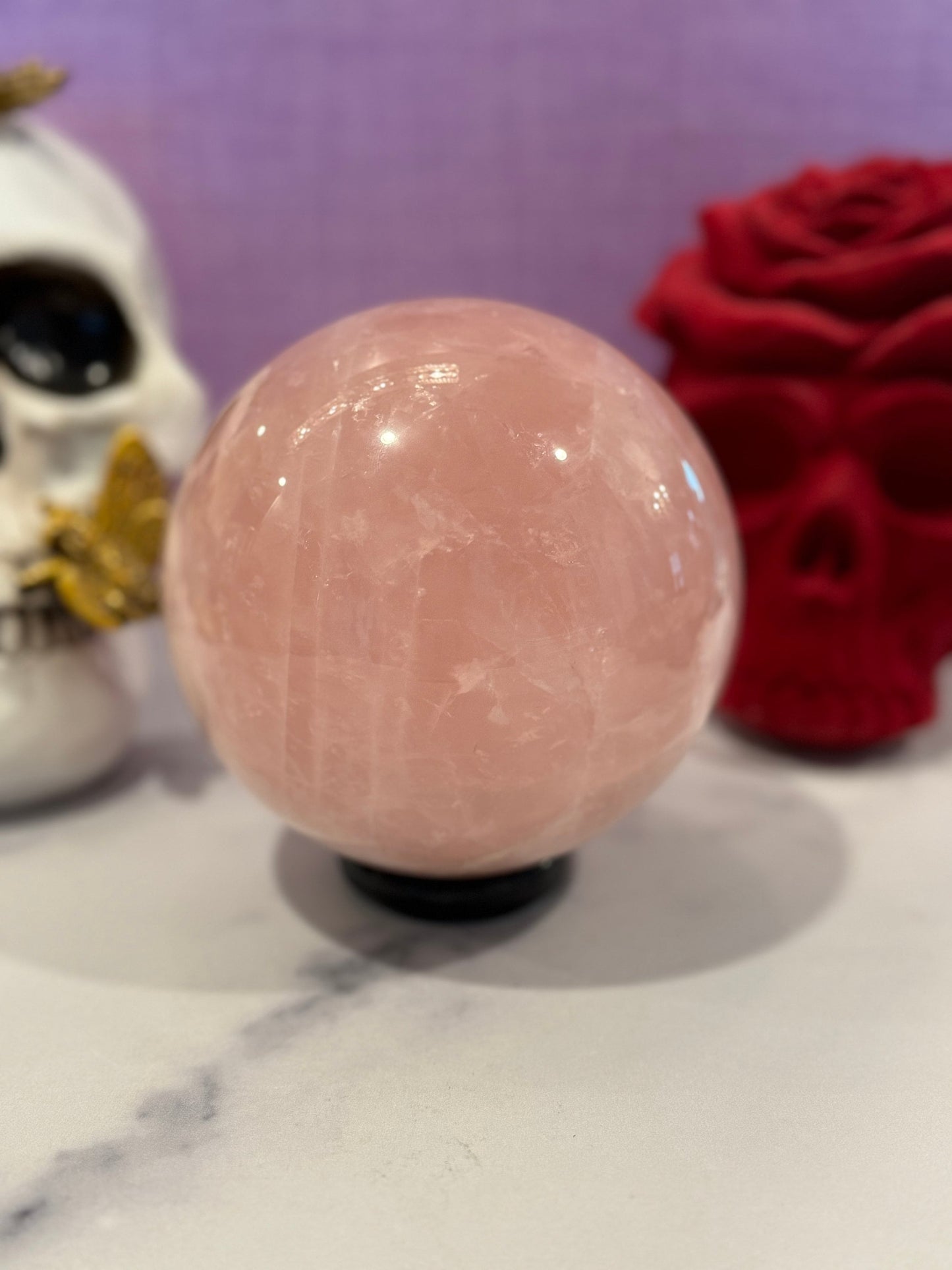 XL Rose Quartz Sphere (113MM)
