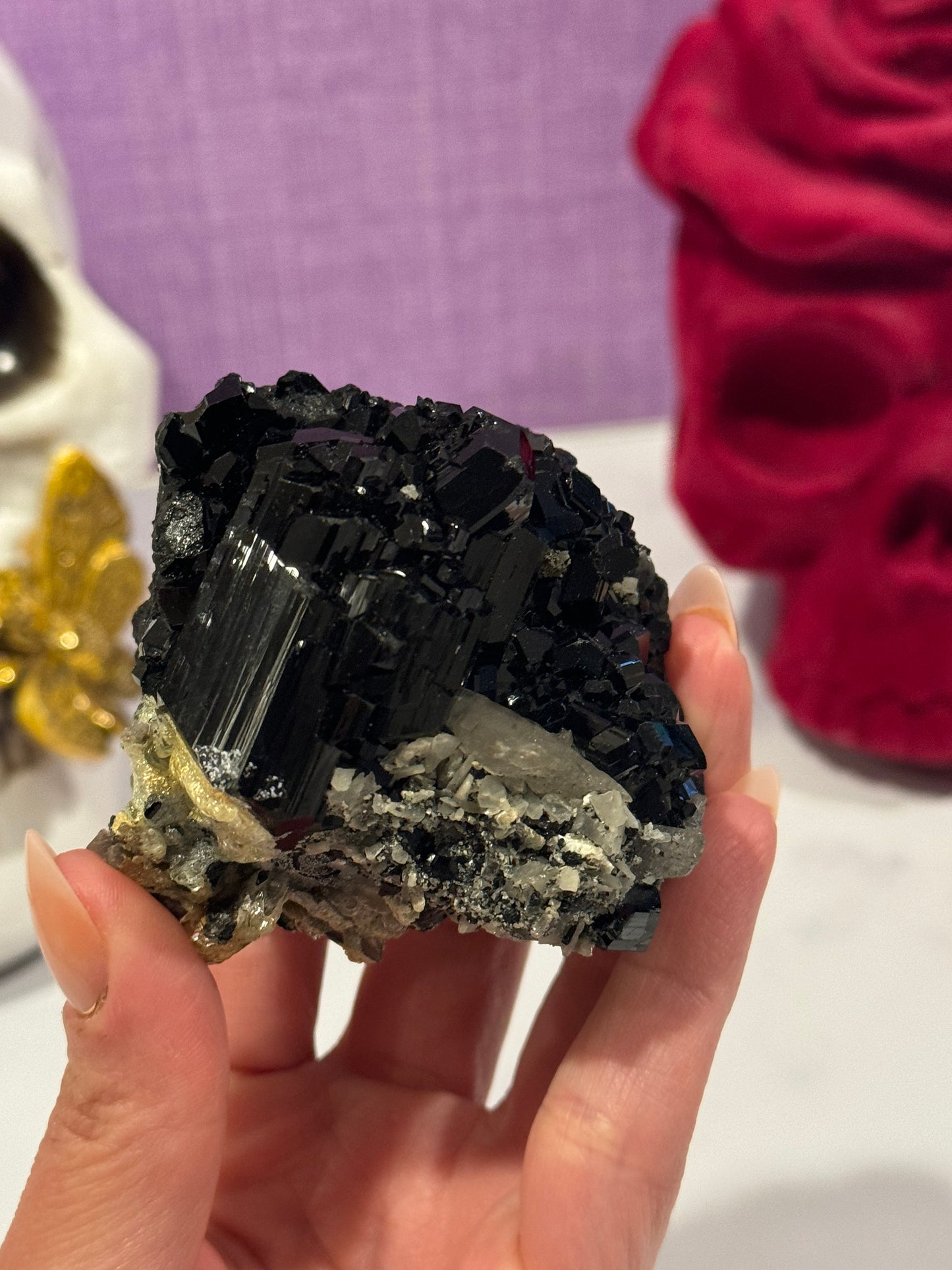 High Quality Black Tourmaline & Feldspar Specimen (Erongo, Namibia)