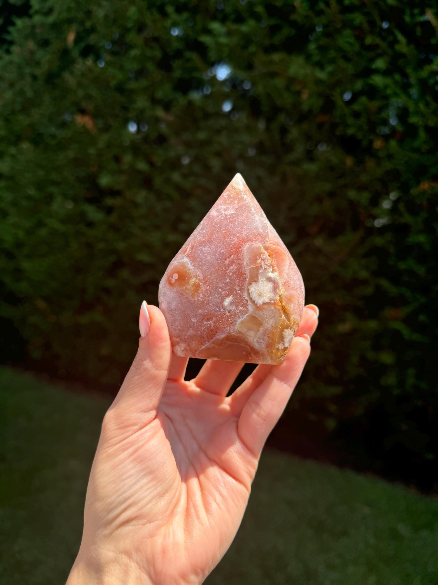 Druzy Pink Amethyst Flame