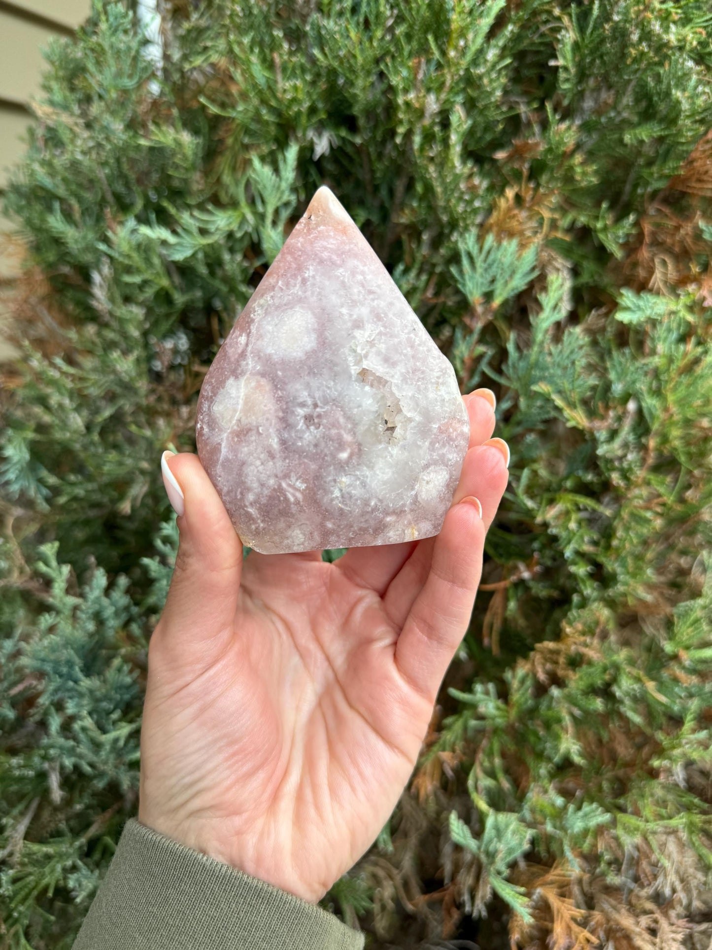 Druzy Pink Amethyst Flame