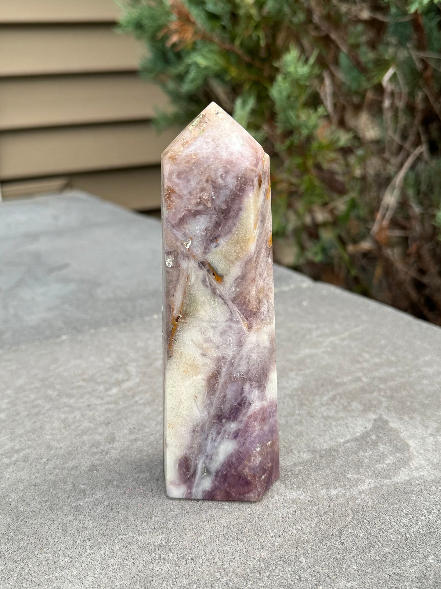 Included Garden Purple Fluorite Tower
